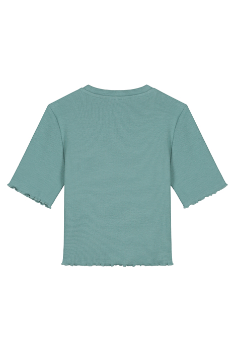 LETTUCE RIB T-SHIRT DEEP OCEAN GREEN 2