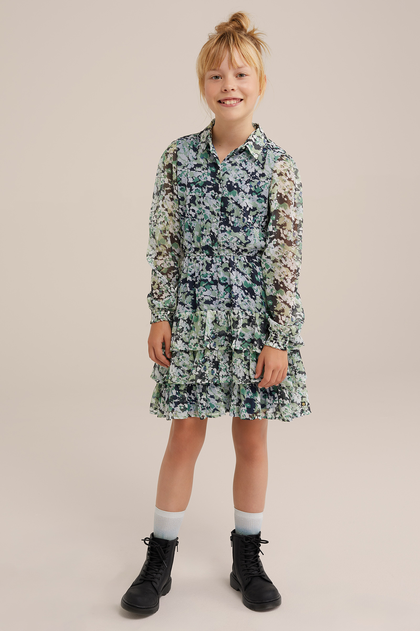 DRESS MID LENGTH LIGHT GREEN 2