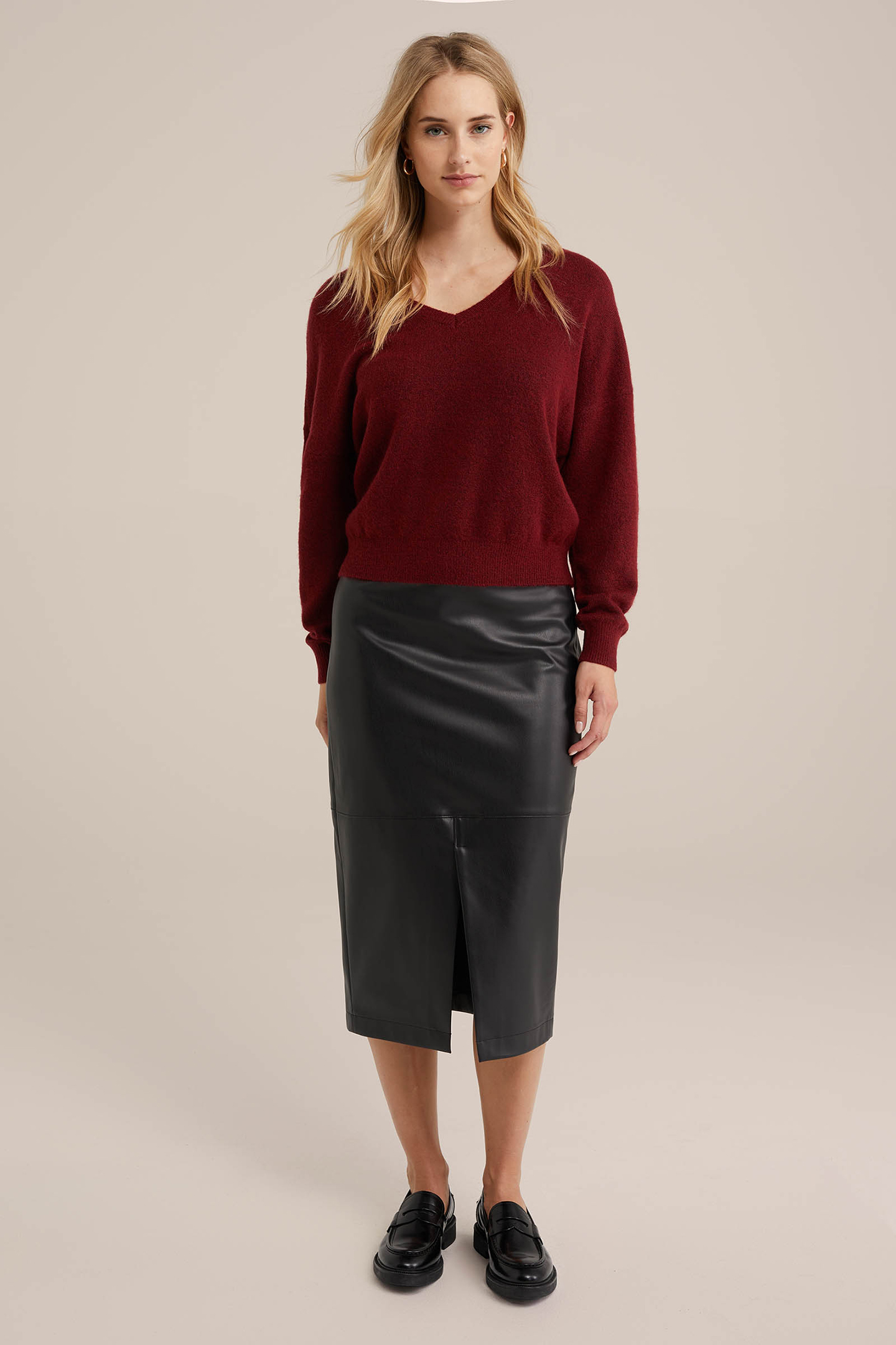 KNITTED PULLOVER FIRE RED 3