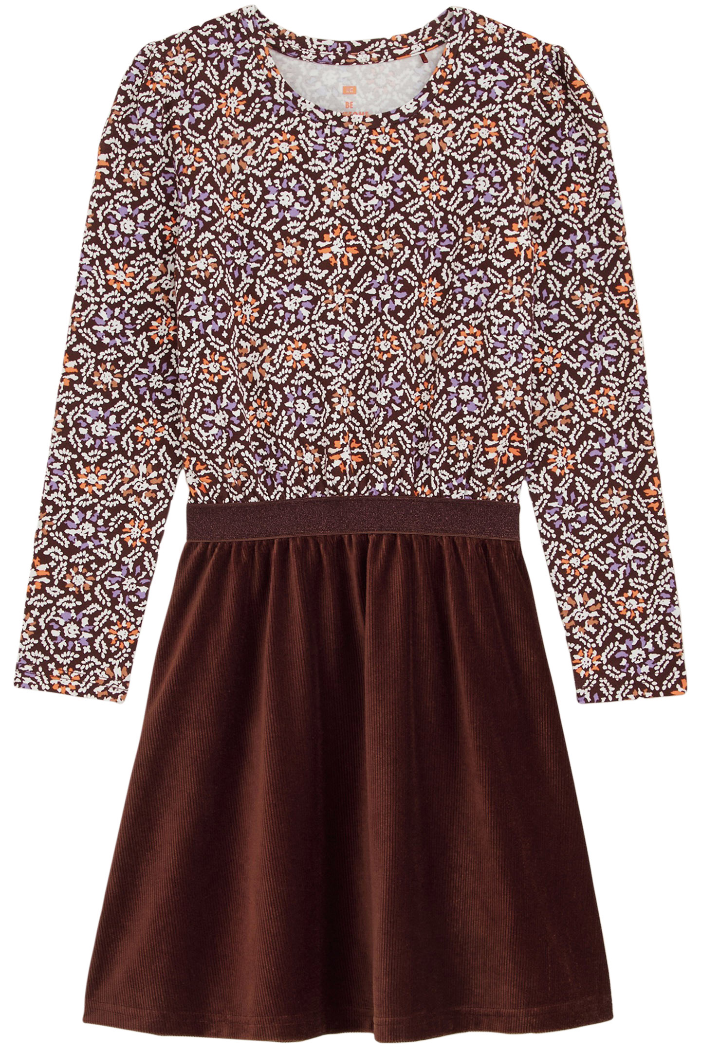 DRESS MID LENGTH BROWN 3