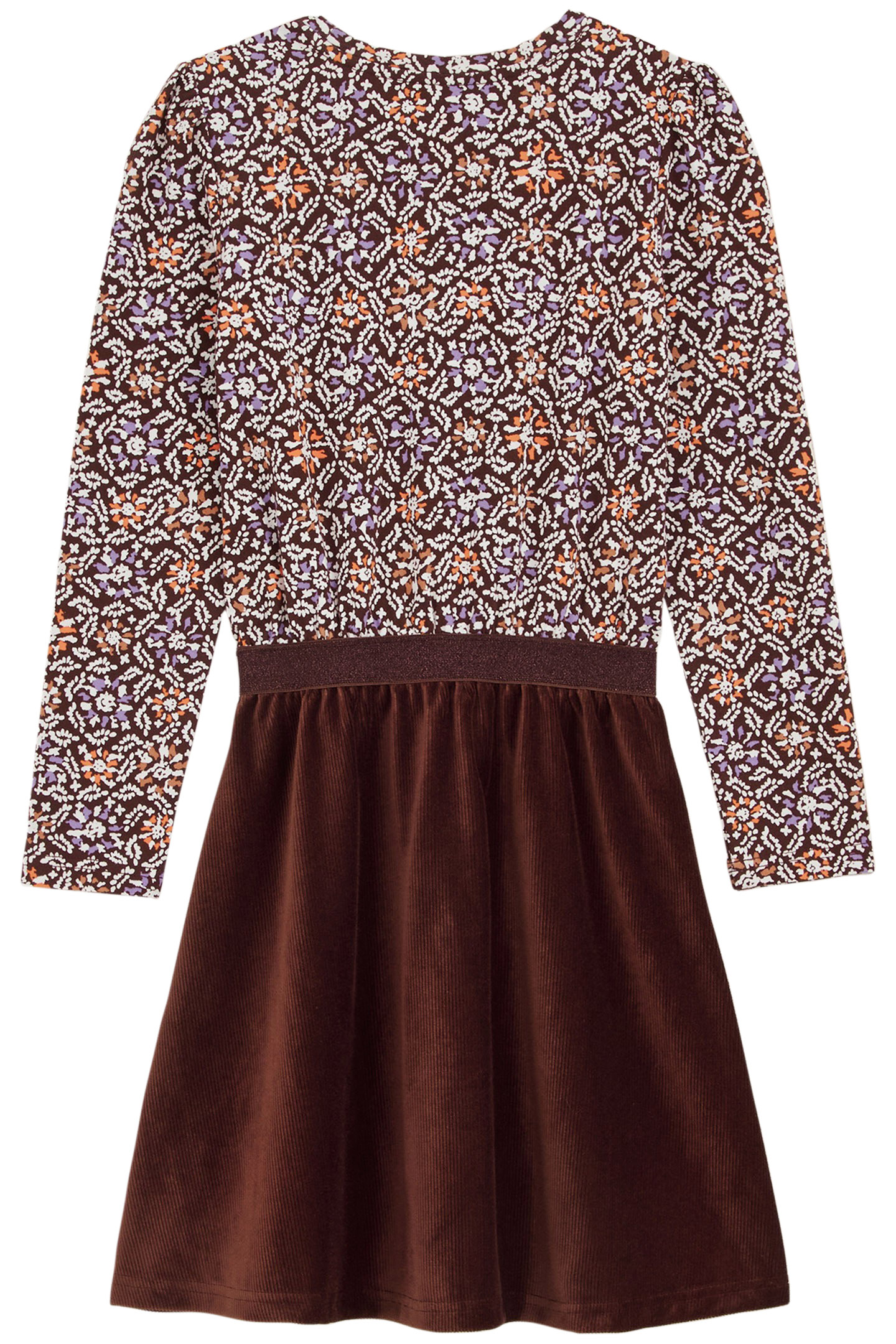 DRESS MID LENGTH BROWN 4