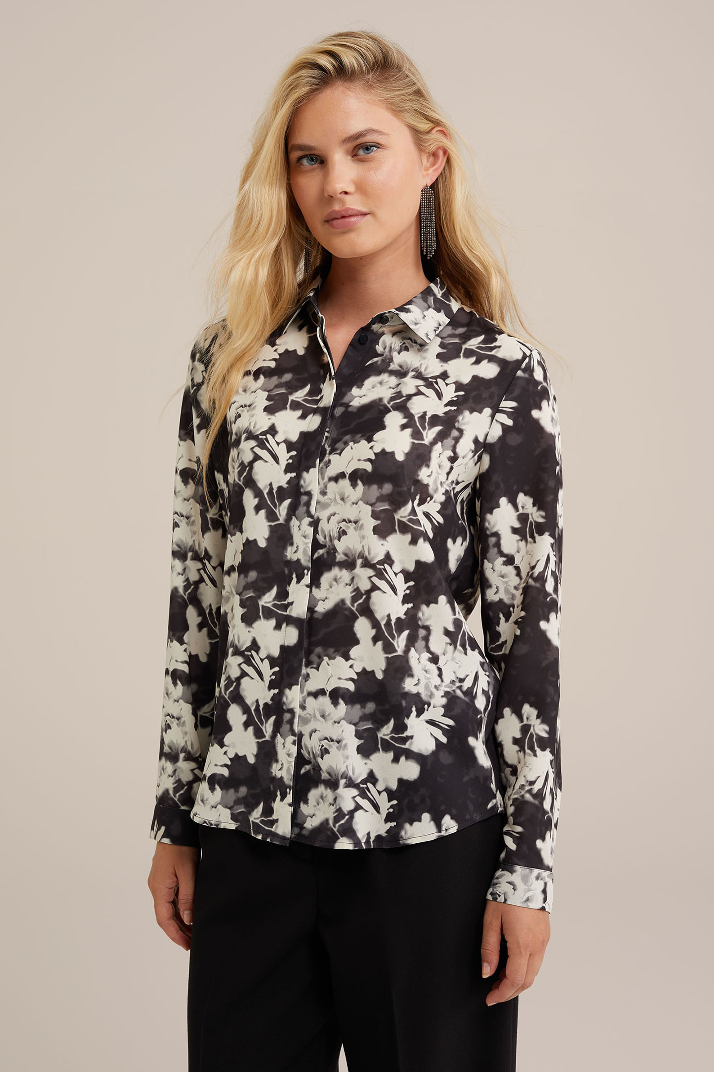 BLOUSE BLENDED DARK GREY 1