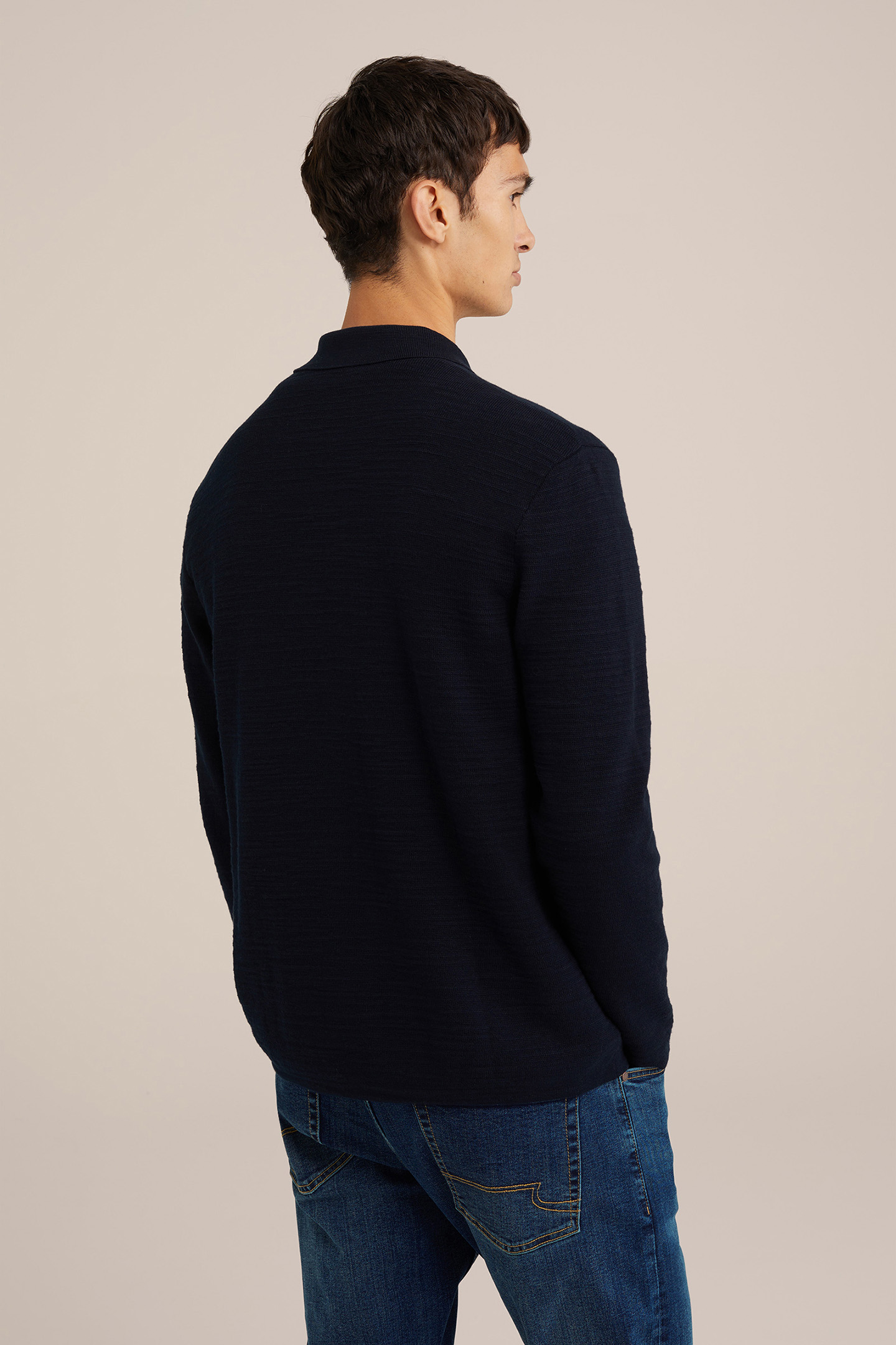 CARDIGAN WITH ZIPPER DARK BLUE 2