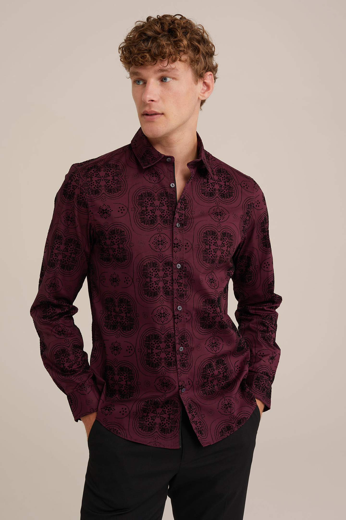SHIRT BURGUNDY RED 1