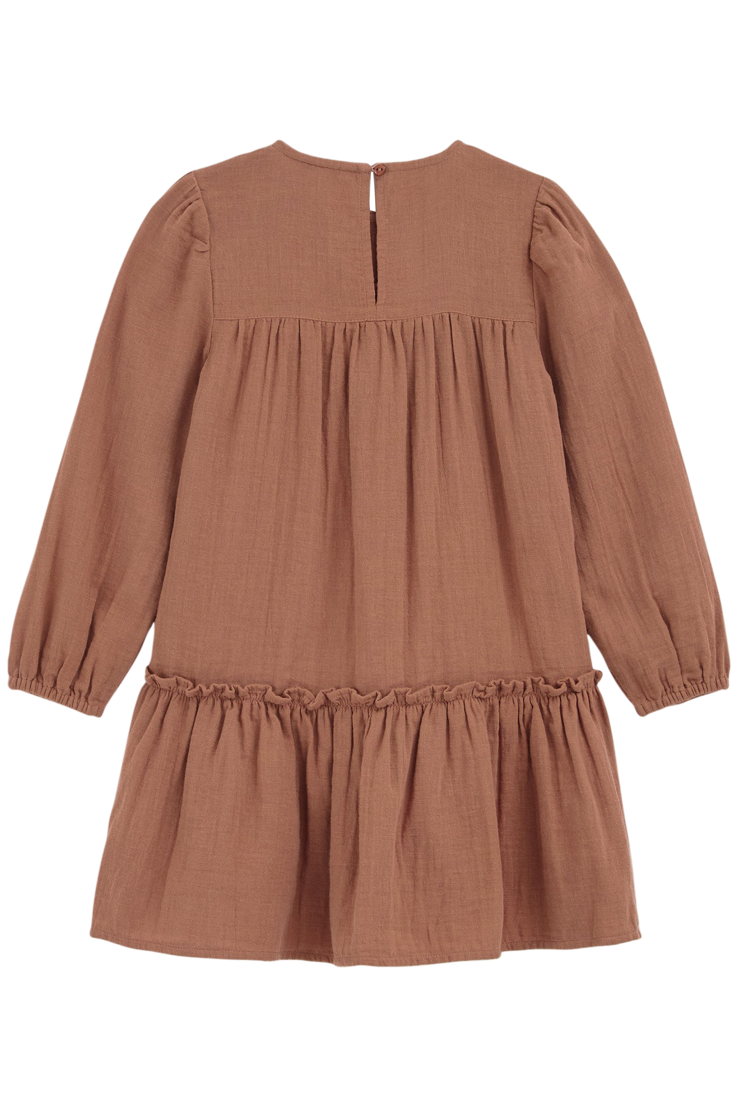 DRESS MID LENGTH BROWN 3