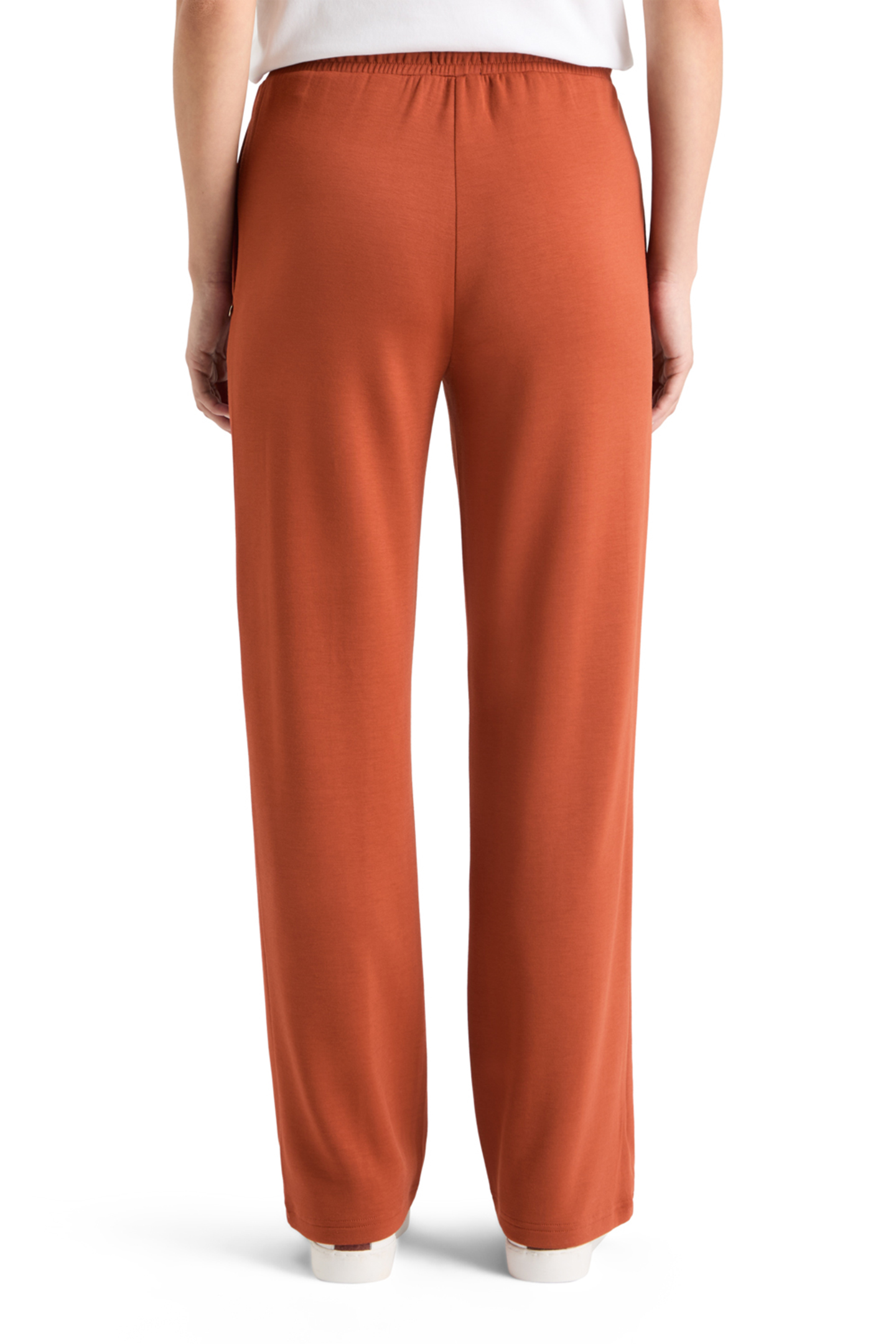 MODAL PIN-TUCK SWEATPANTS RUST 2