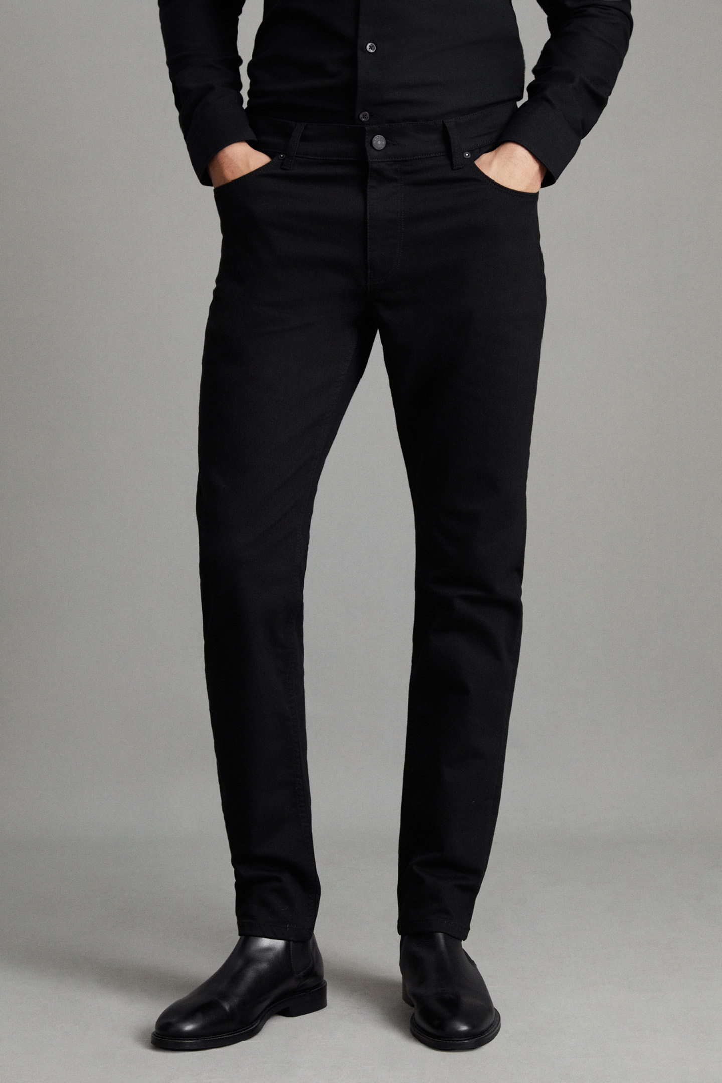 JET-STAY BLACK SLIM JEANS BLACK 1