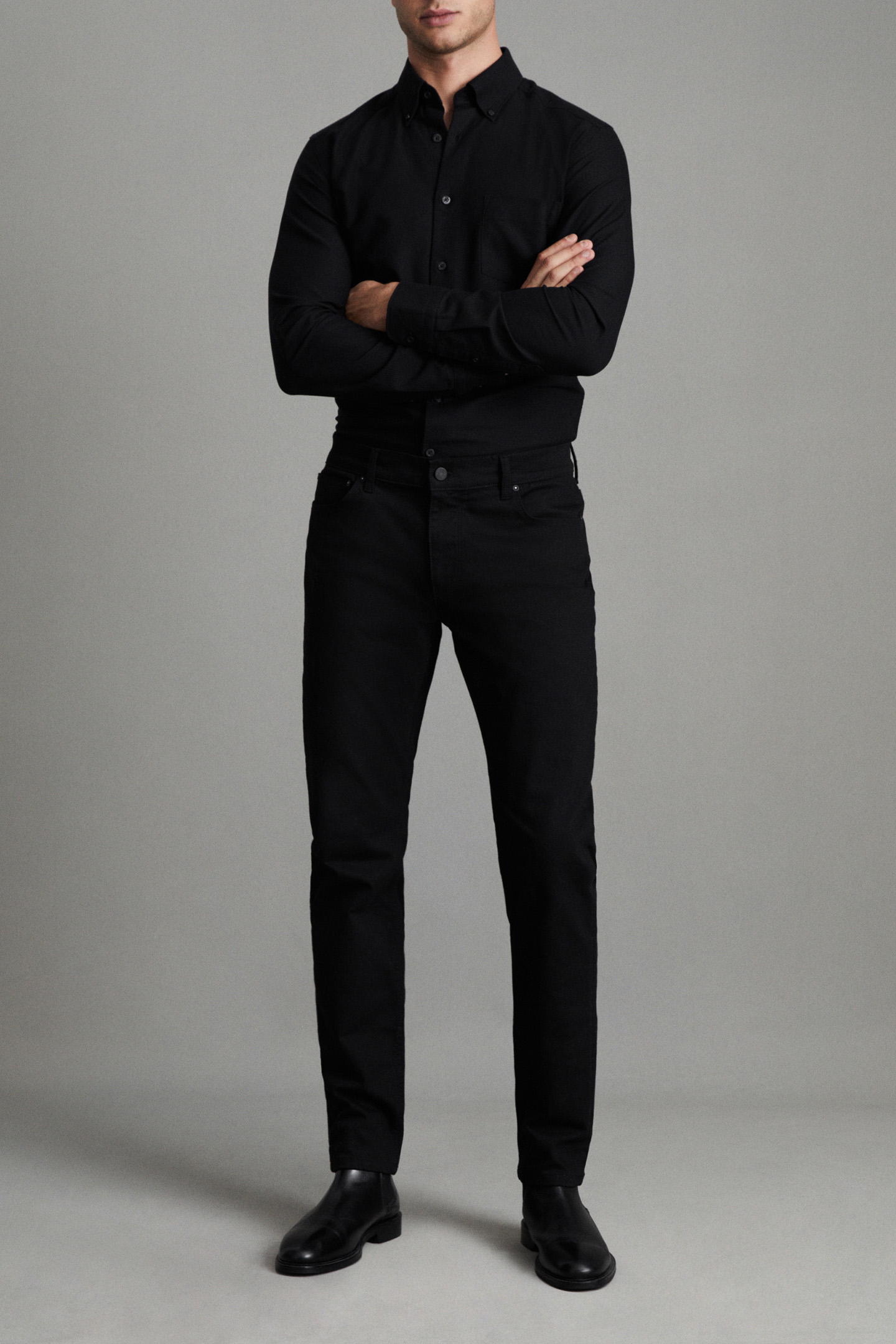 JET-STAY BLACK SLIM JEANS BLACK 3