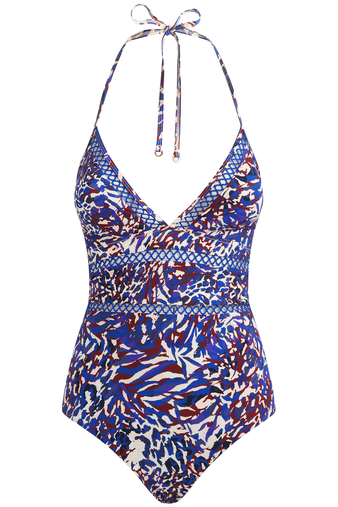 ANIMAL PRINT LADDER TRIM SWIMSUIT PURPLE PRINT 3