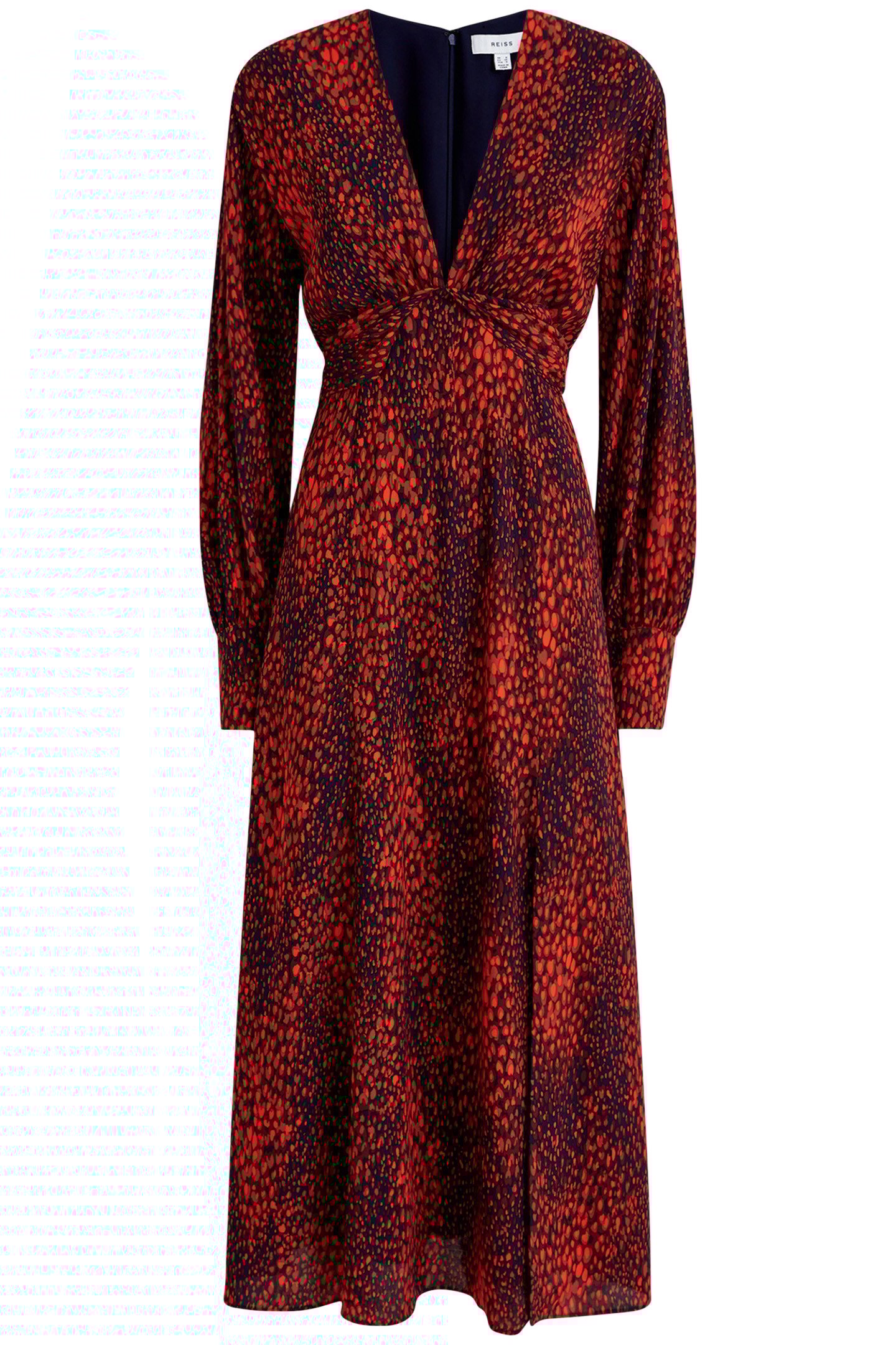 ANIMAL PRINTED MIDI RED 3