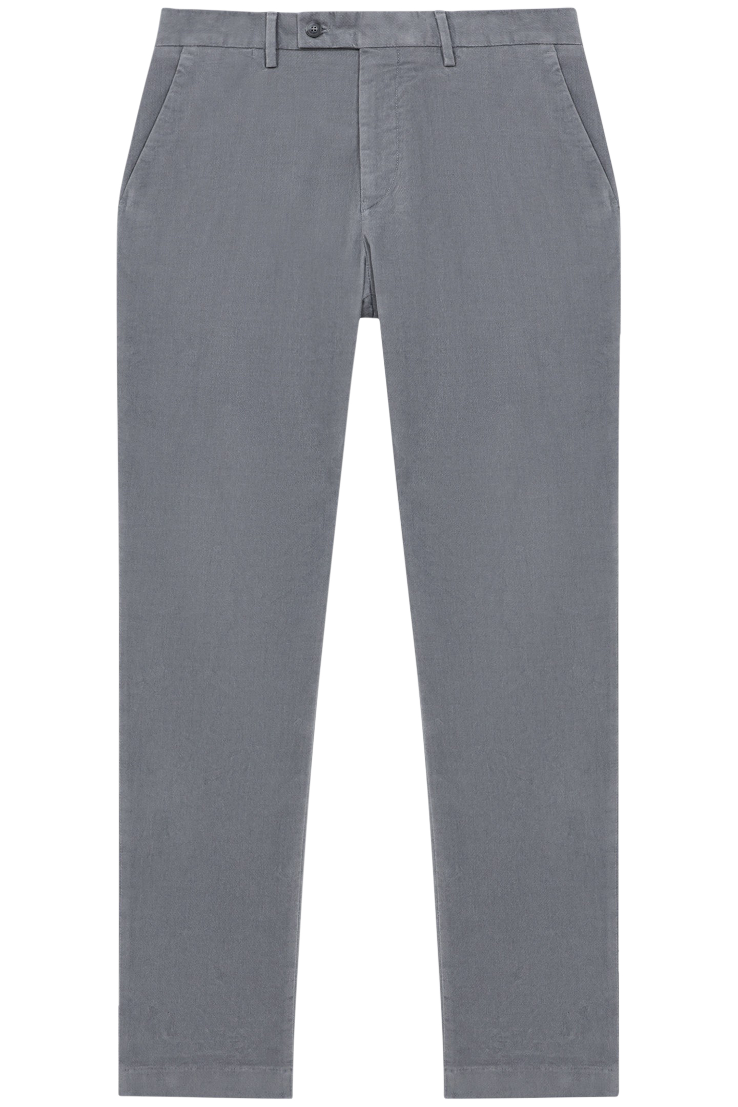 BRUSHED COTTON SLIM FIT TROUSER GREY 3