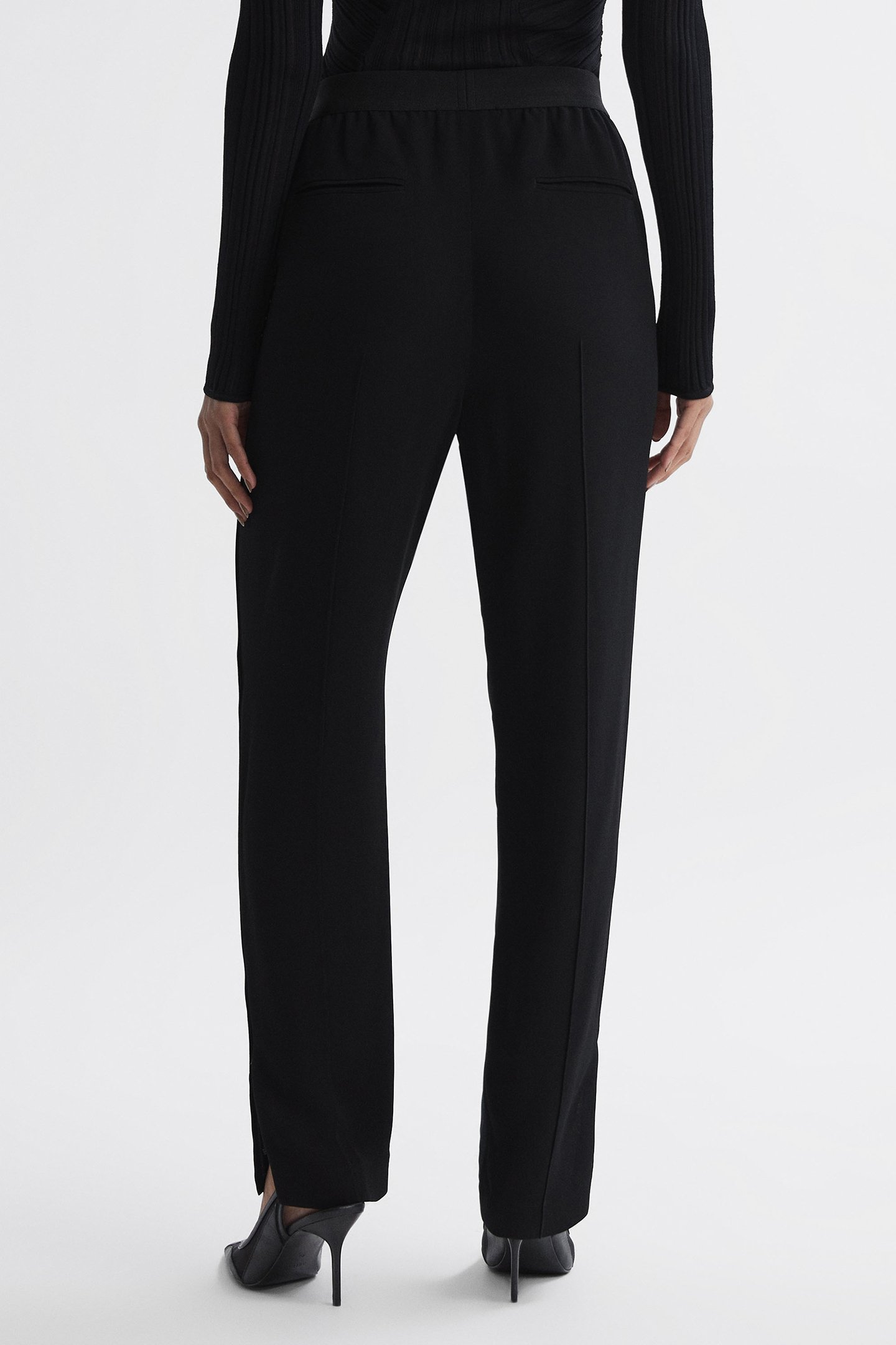 COLOUR BLOCK TAPER TROUSER BLACK 2