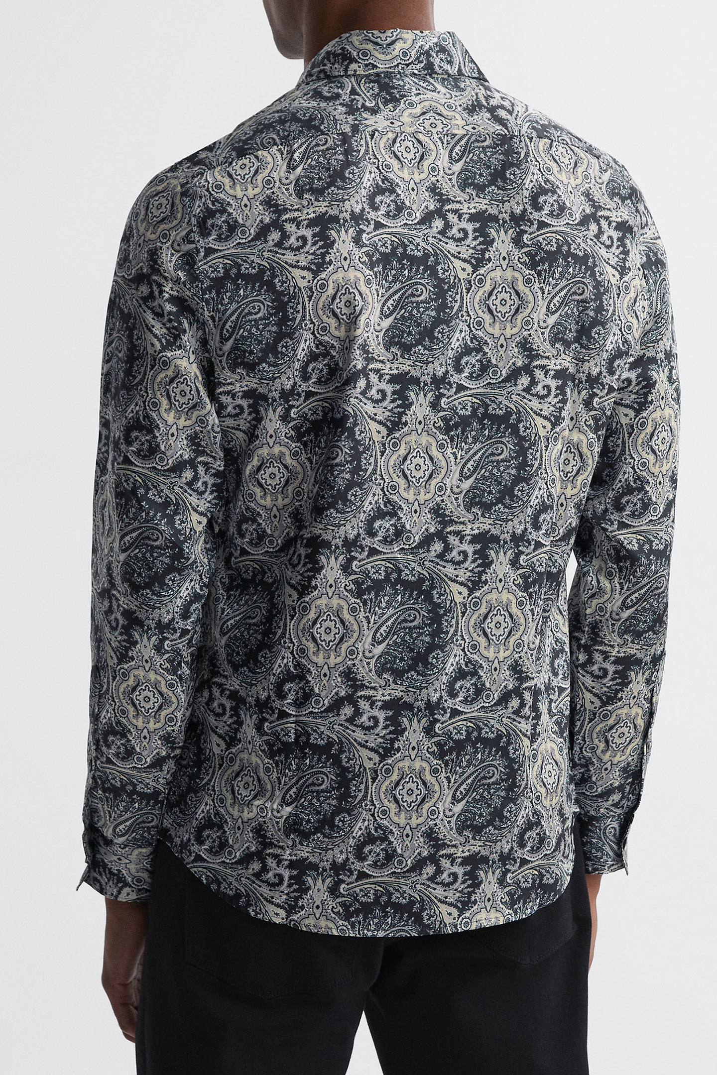 LS PAISLEY PRINT SHIRT BLACK MULTI 2