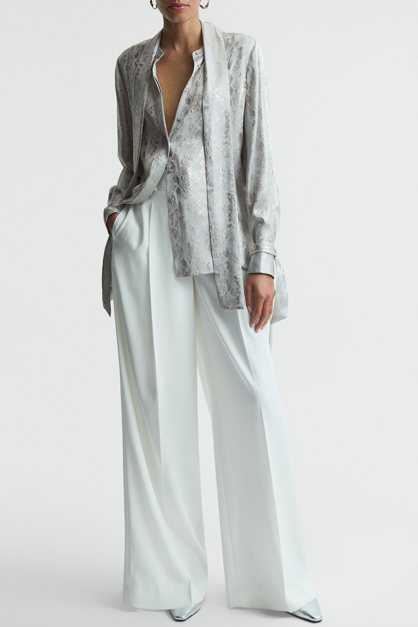 METALLIC BLOUSE SILVER 3