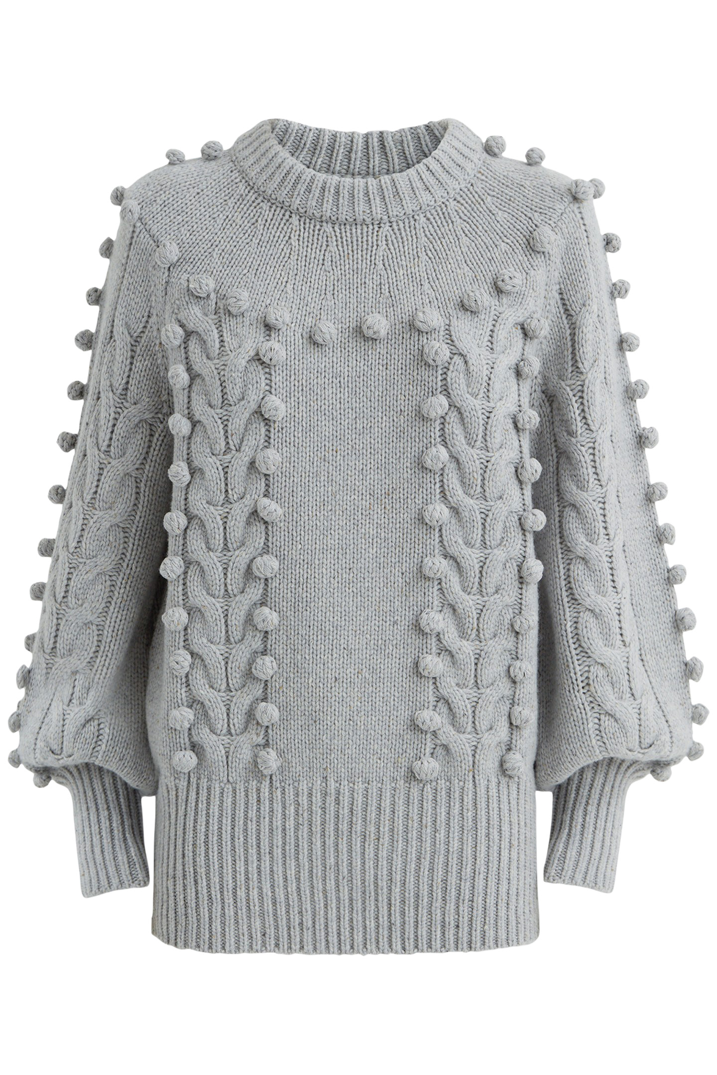 JOSLIN WOOL KNIT SWEATER GREY MARLE 4