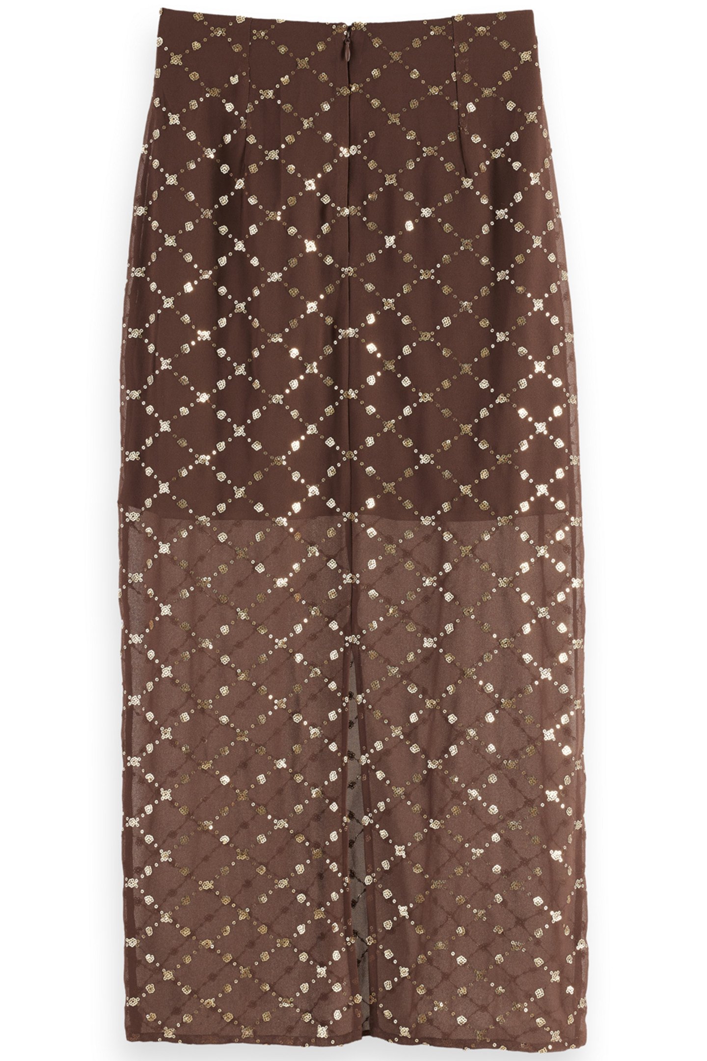 TUBE SKIRT WITH EMBELLISHMENTS COFFEE 2