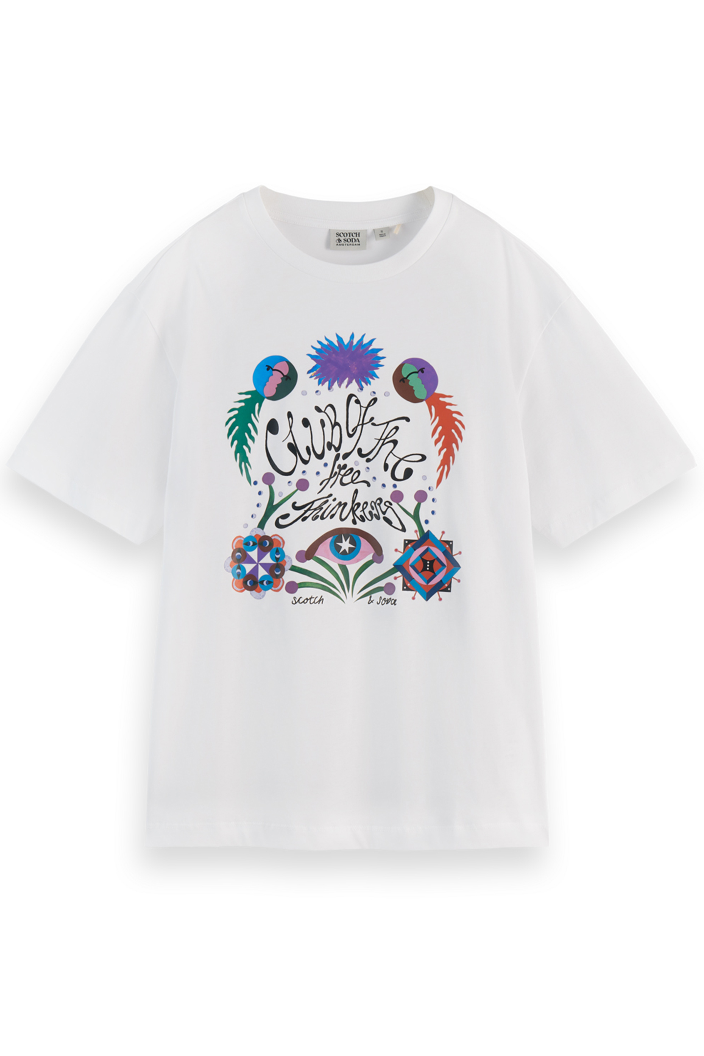 CHEST ARTWORK LOOSE FIT T-SHIRT WHITE 4