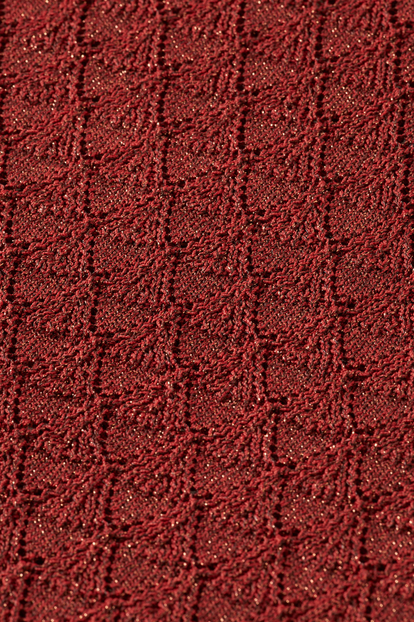 METALLIC POINTELLE KNITTED TANK RUST 8