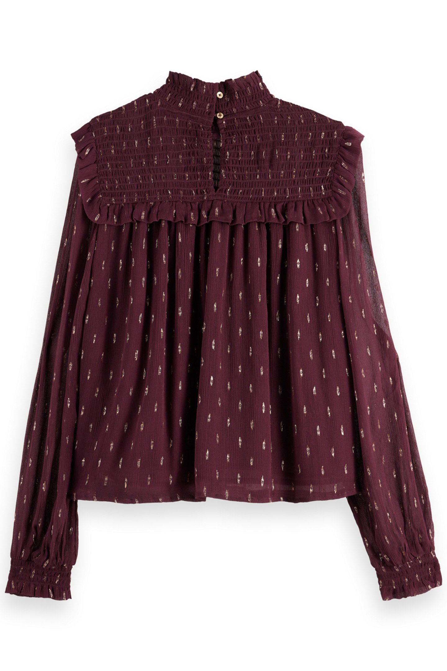 LUREX SMOCK TOP DARK GRAPE 2