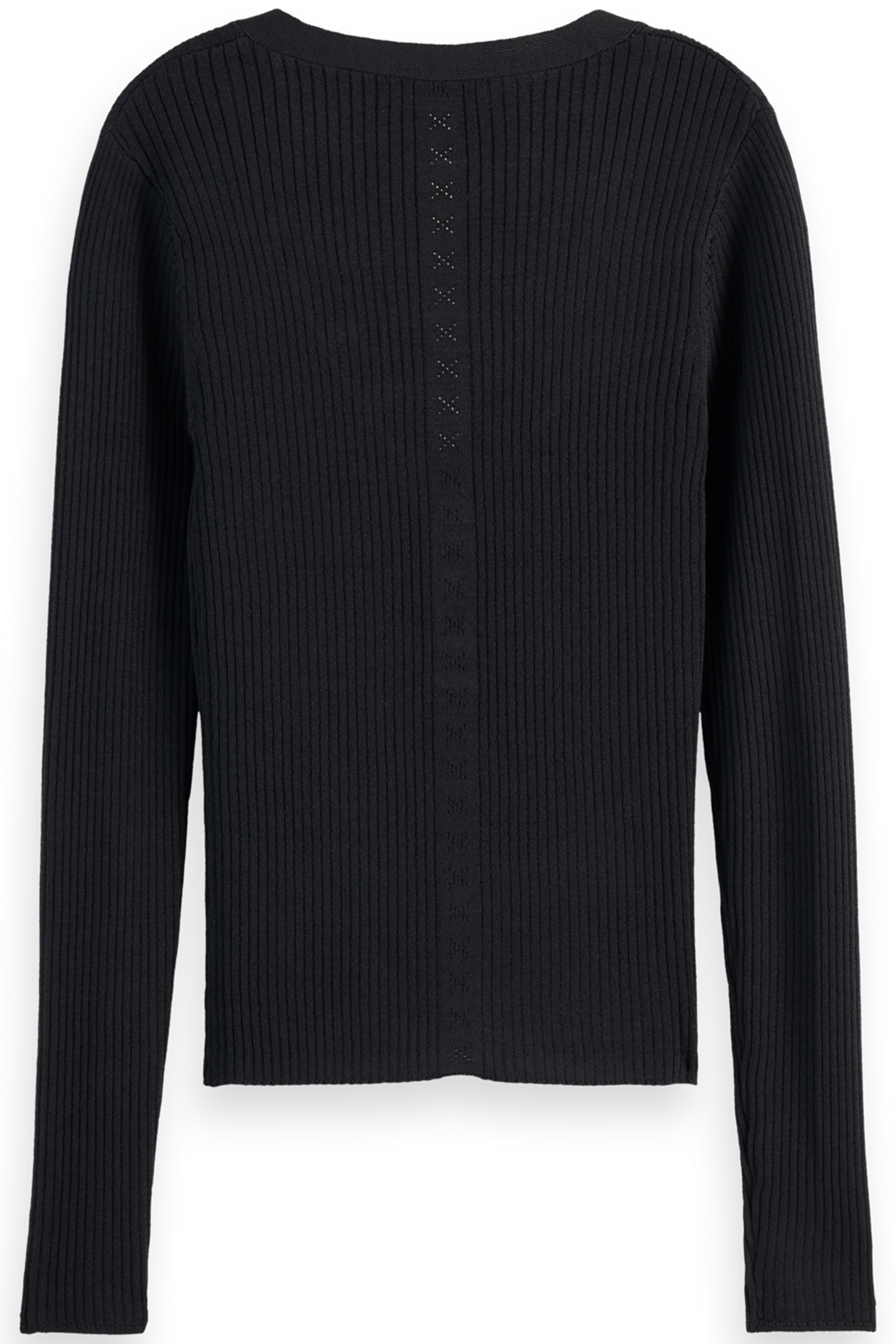 RIBBED FITTED PULLOVER EVENING BLACK 5