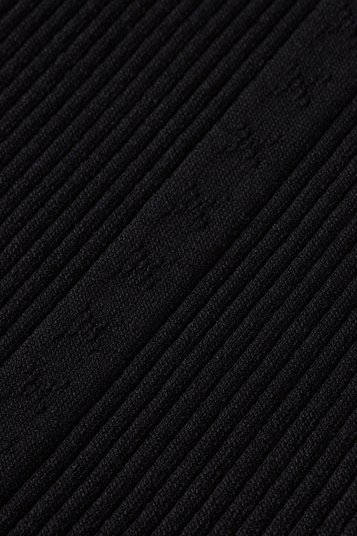 RIBBED KNITTED MIDI DRESS EVENING BLACK 8