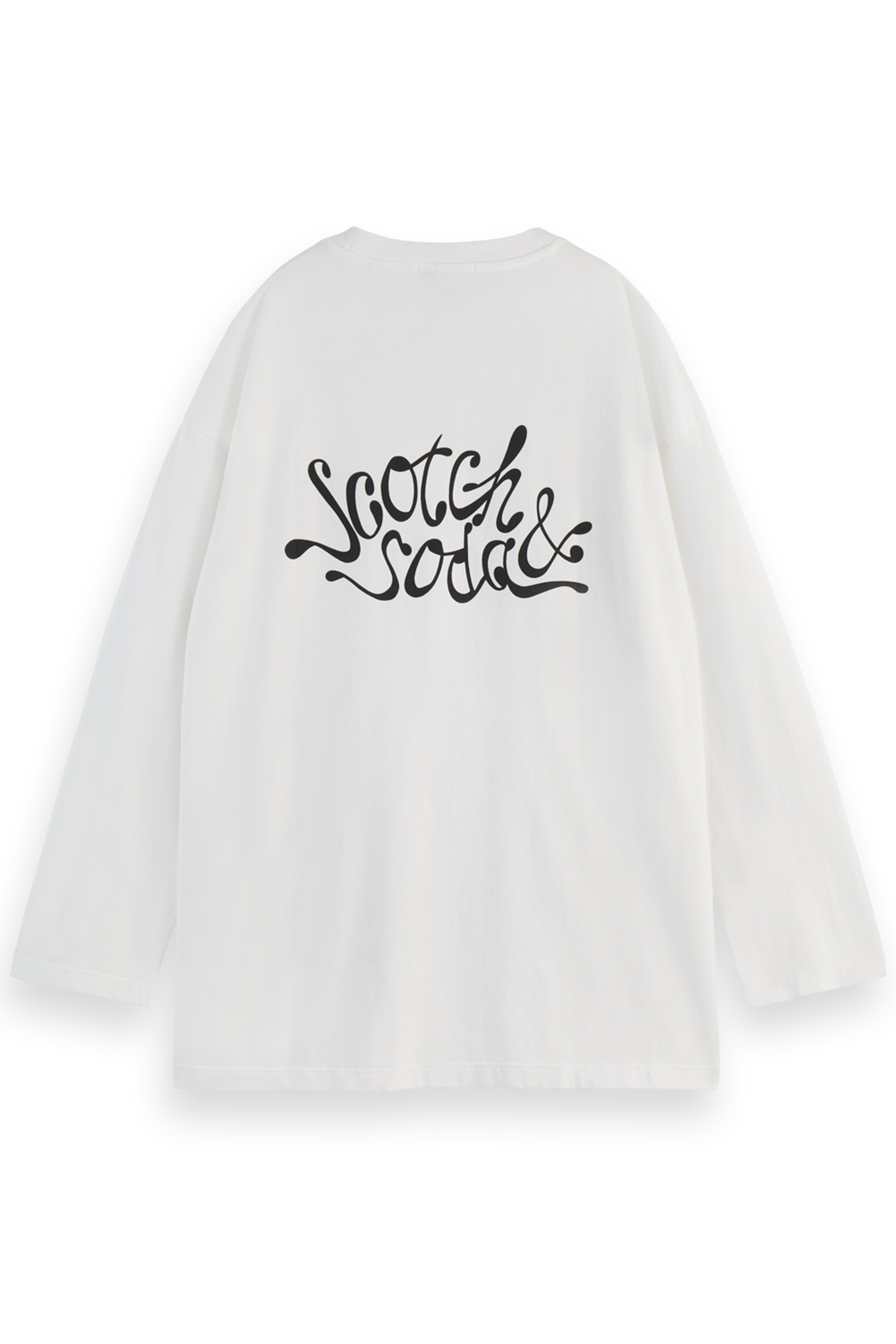 FRONT BACK ARTWORK OVERSIZED LONG SLEEVE T-SHIRT WHITE 2