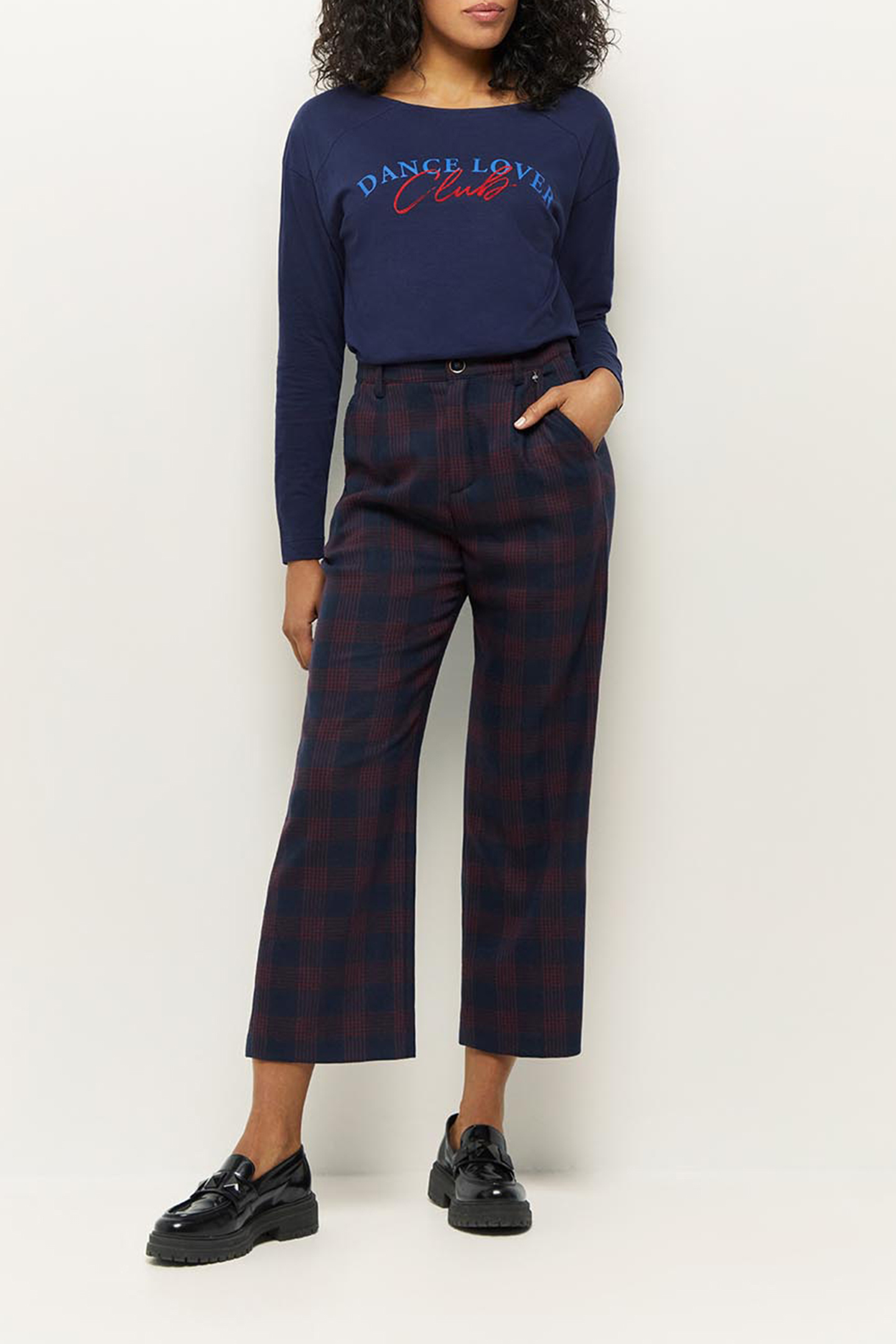 MAGENA _ ORGANIC COTTON NAVY T-SHIRT WITH MESSAGE NAVY 3