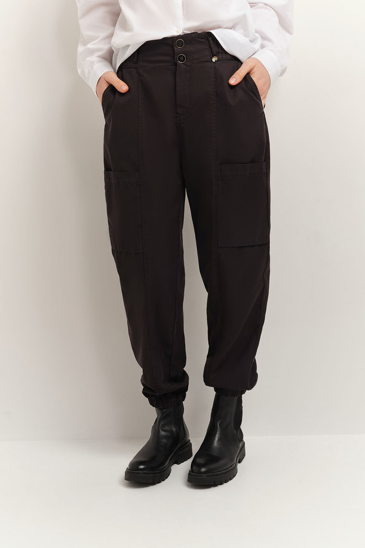 PALAIS - BLACK 7/8 BATTLE TROUSERS BLACK 1