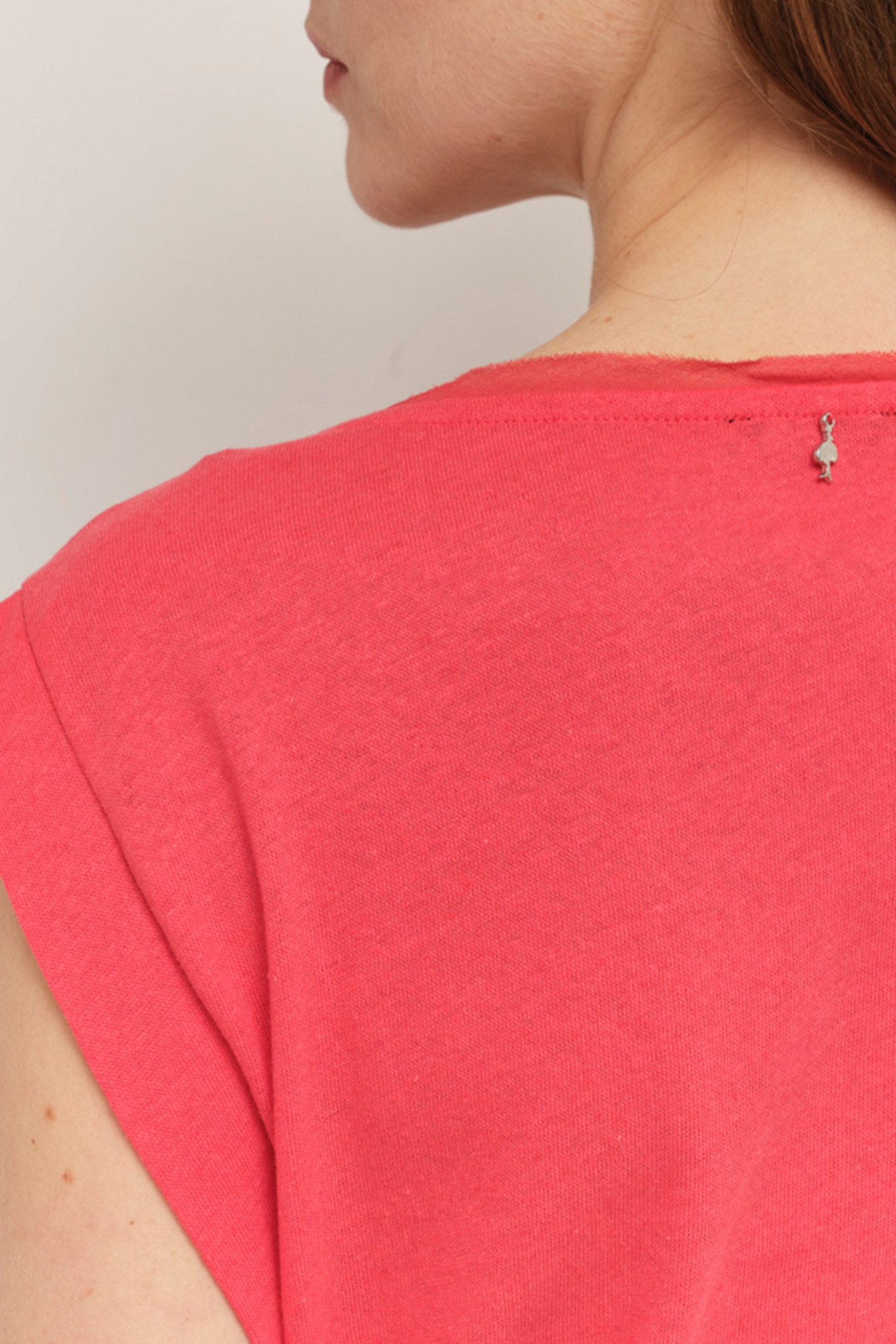 MINEKI - HIBISCUS COTTON LINEN T-SHIRT HIBISCUS 4