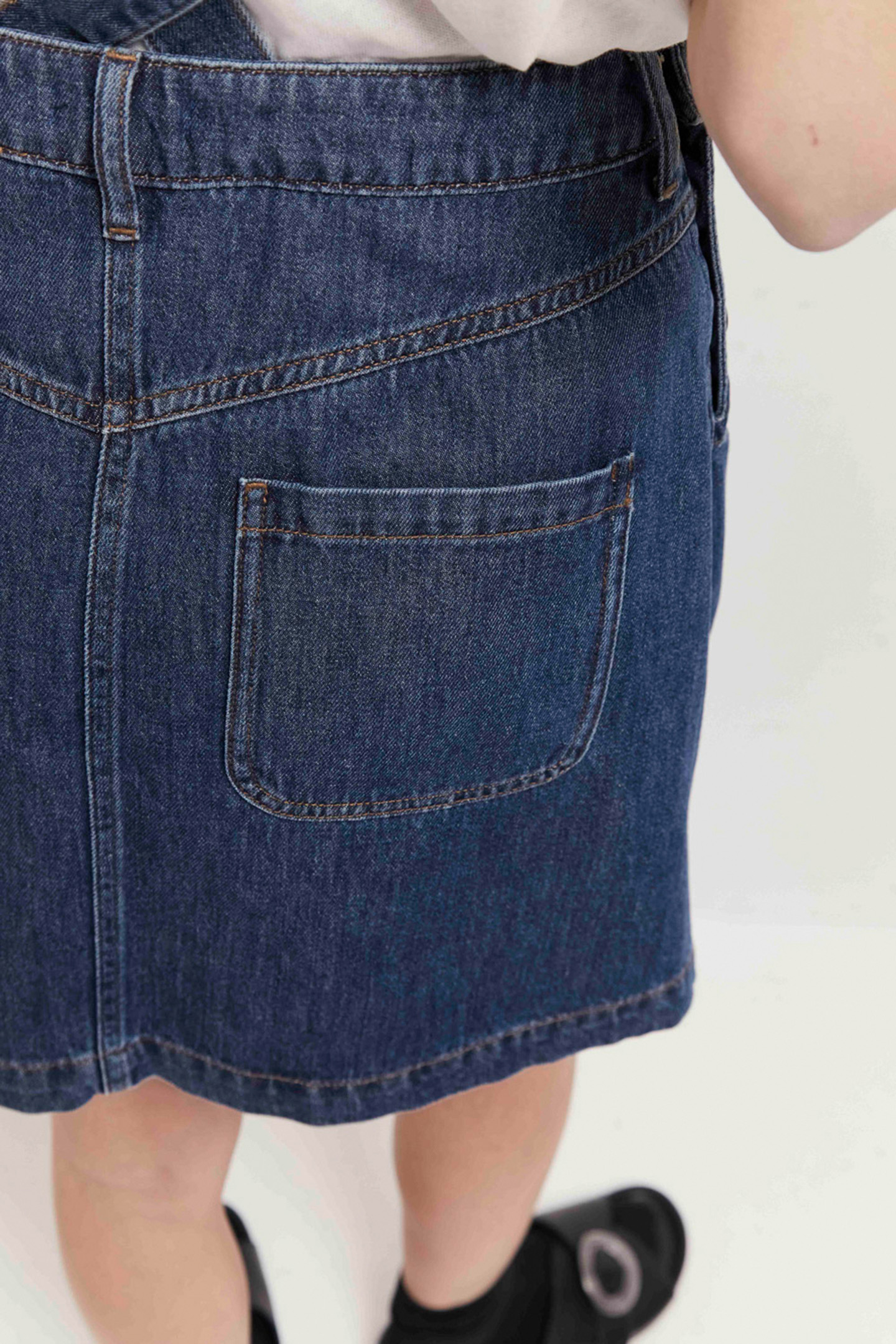 RANDY - BLUE DENIM DUNGAREE DRESS MEDIUM BLUE 6