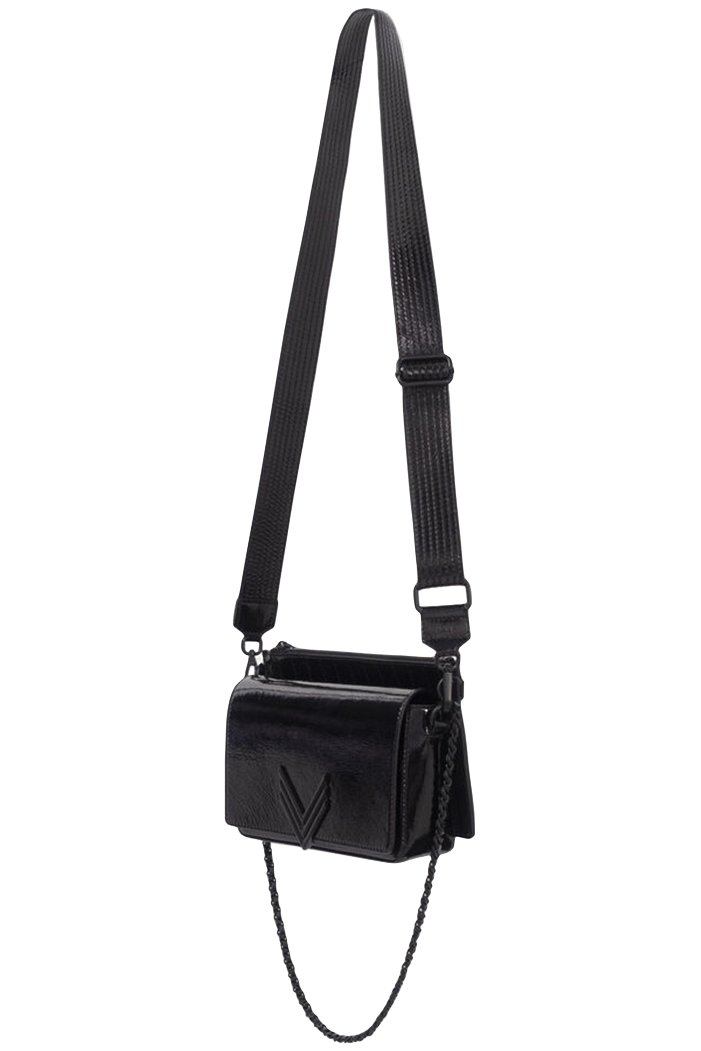 BLACK PATENT LEATHER 111 CENTRAL PARK BAG 3