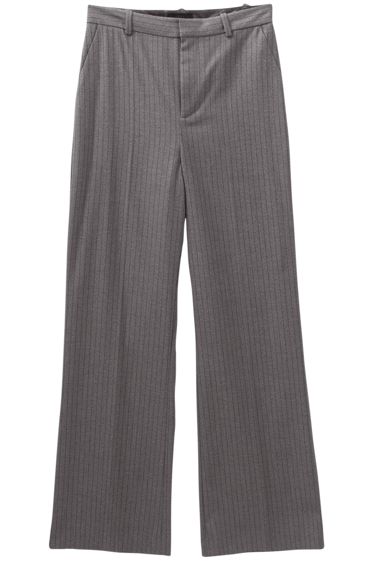 GREY PINSTRIPE FLARED SUIT TROUSERS 4