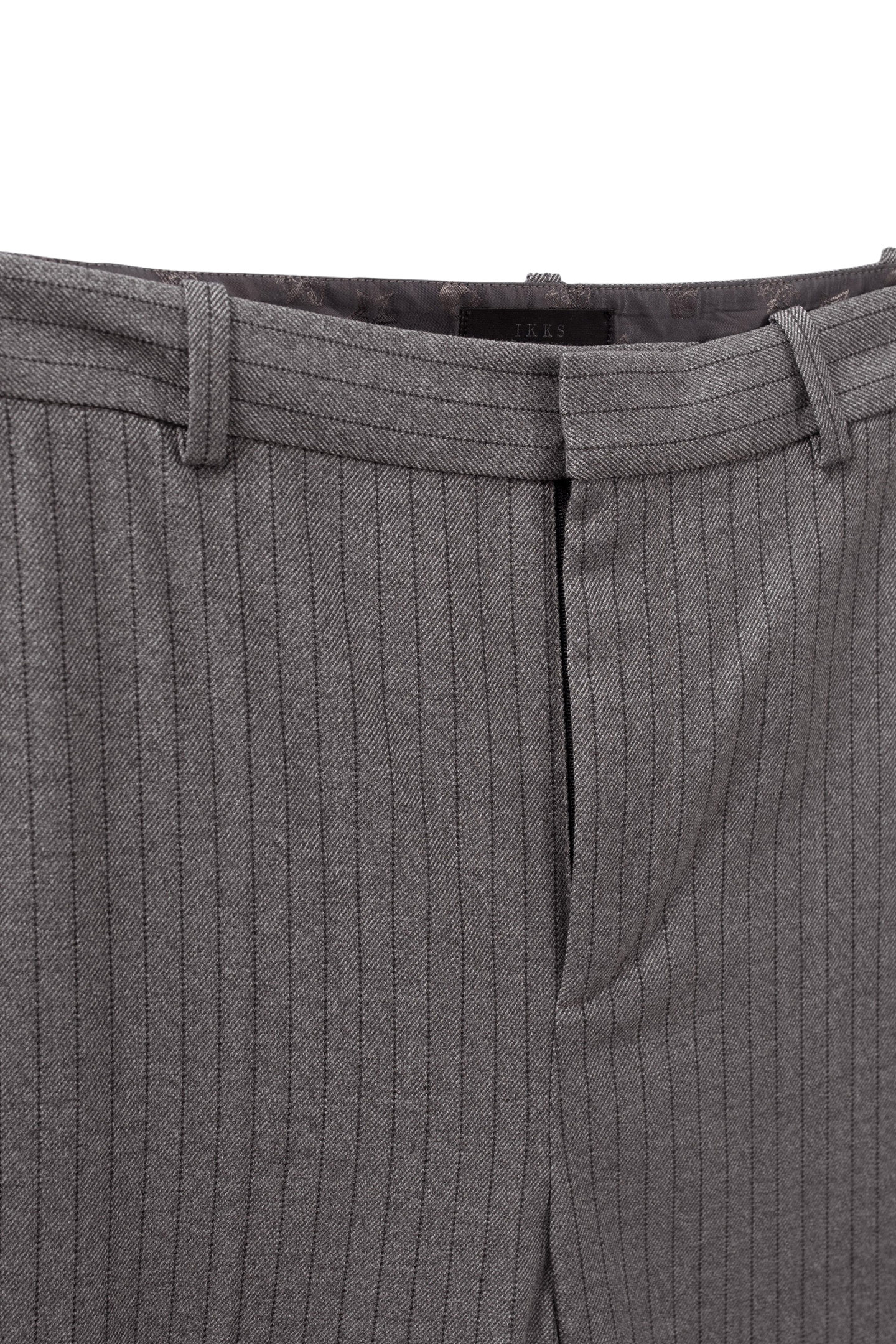 GREY PINSTRIPE FLARED SUIT TROUSERS 6