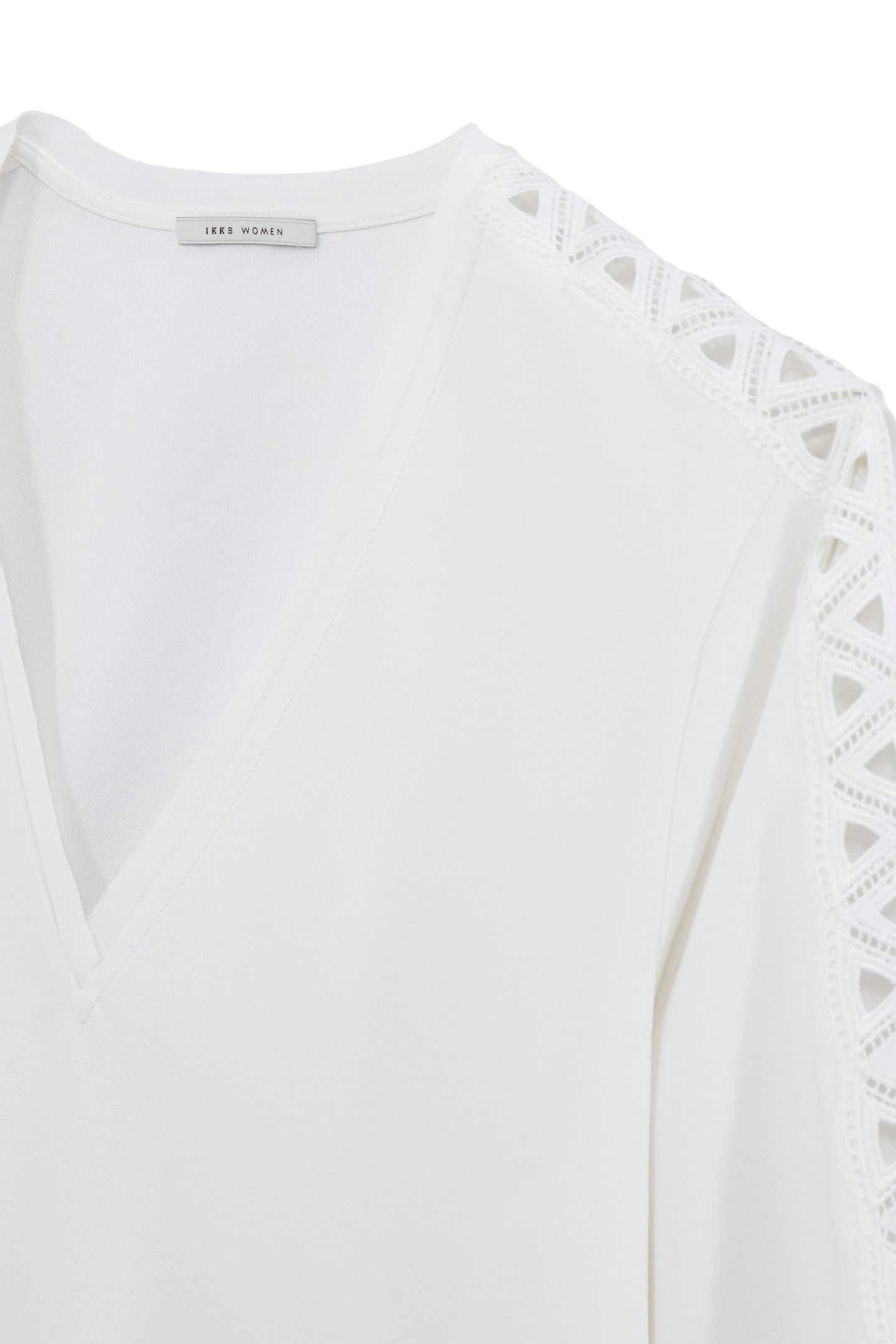 OFF-WHITE BLOUSE WITH LACE BRAID 7
