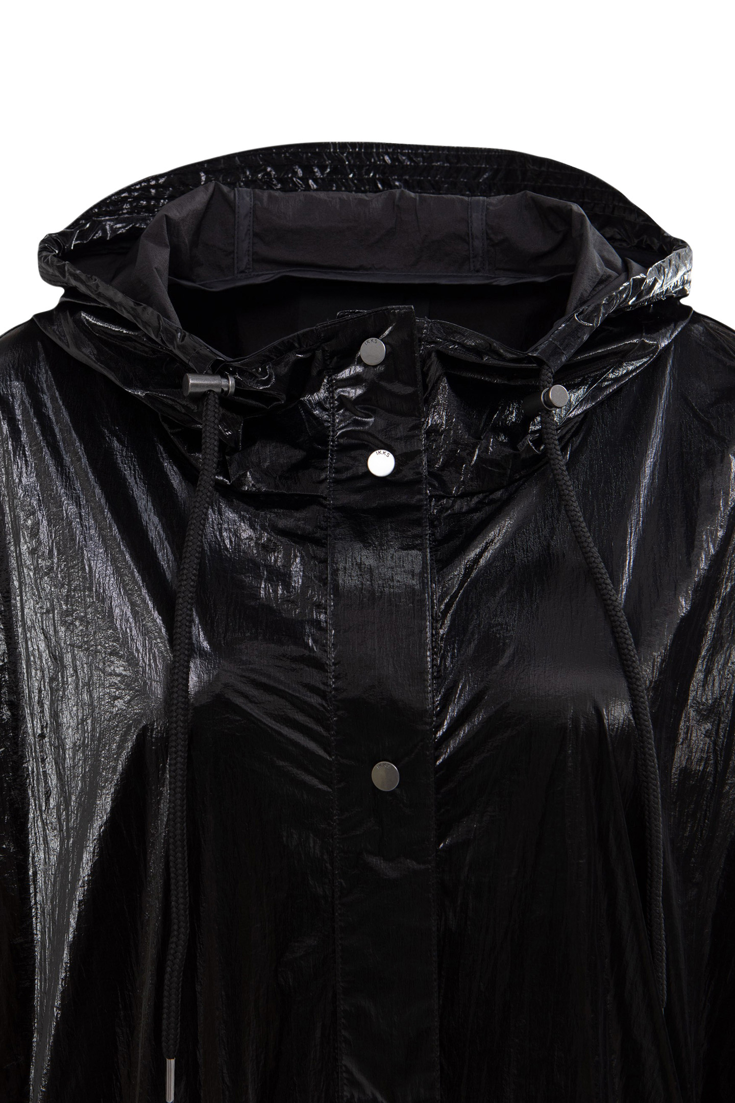 BLACK LAMÉ LONG PARKA 6