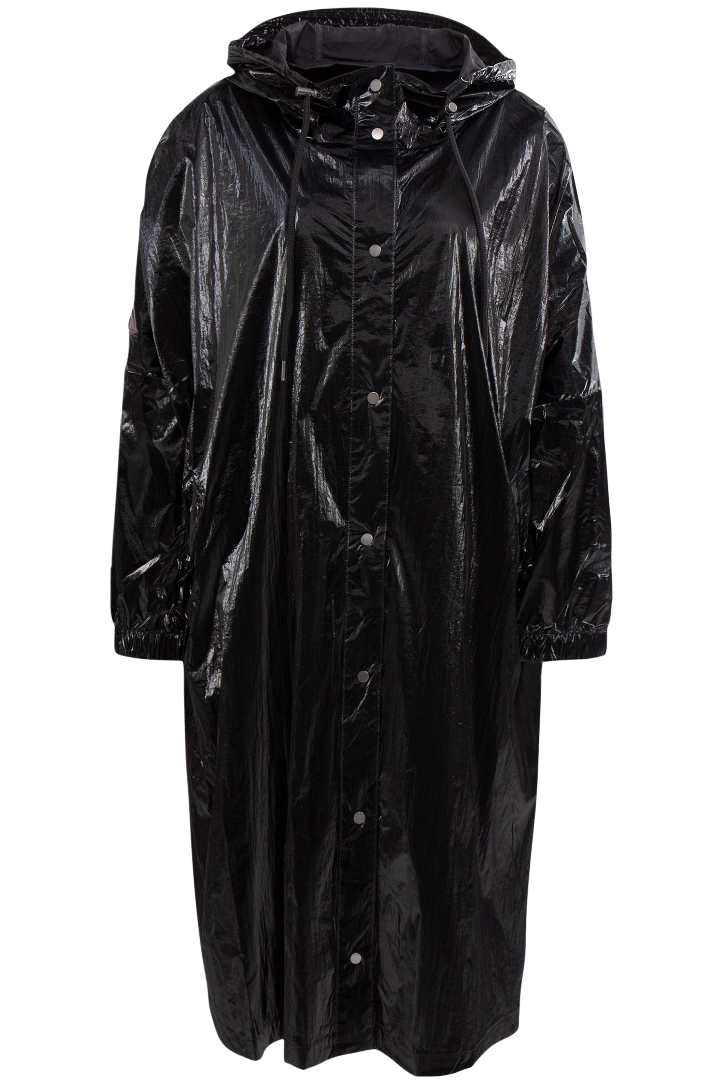 BLACK LAMÉ LONG PARKA 3
