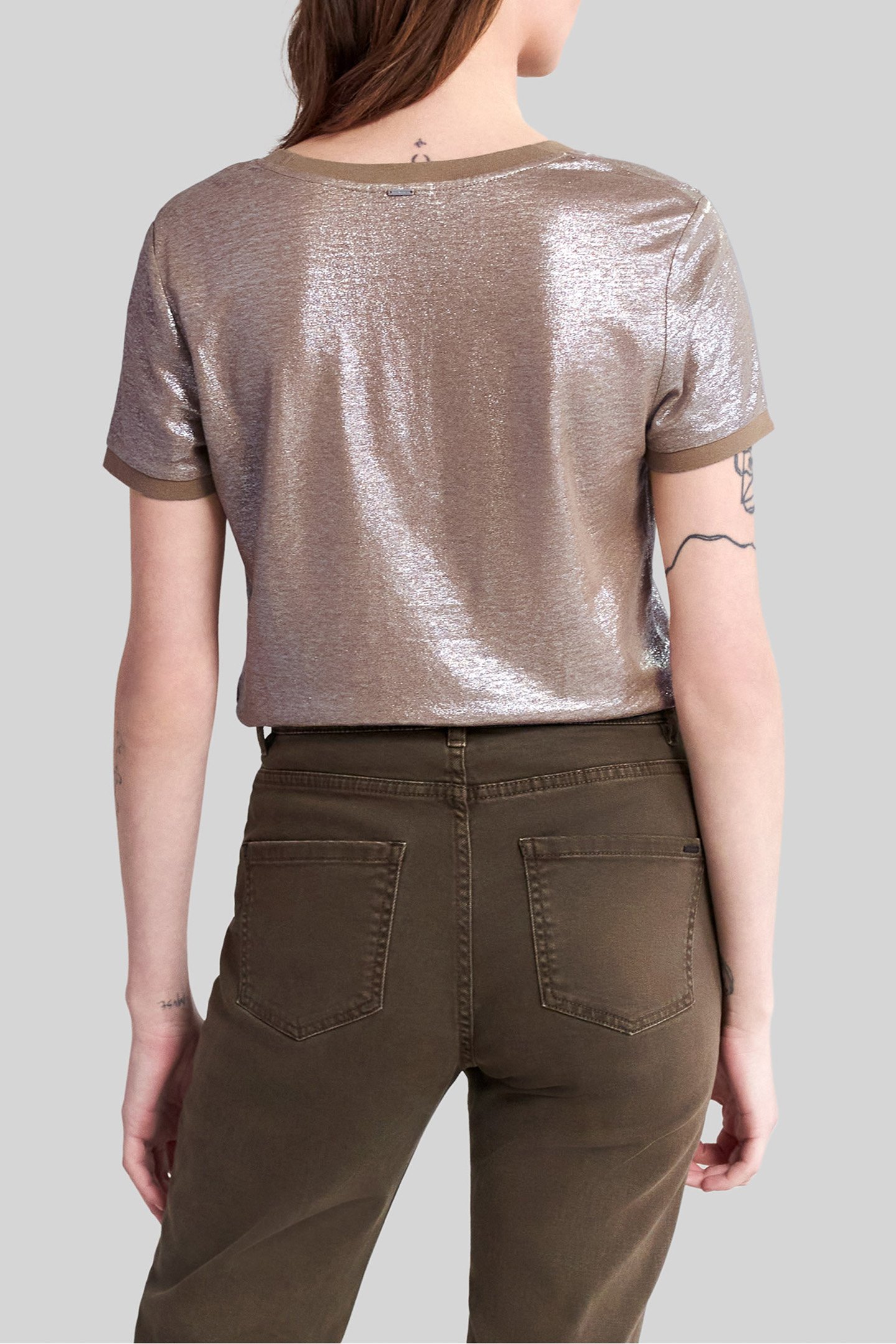 SESAME GLITTERY SOFT LINEN T-SHIRT 2