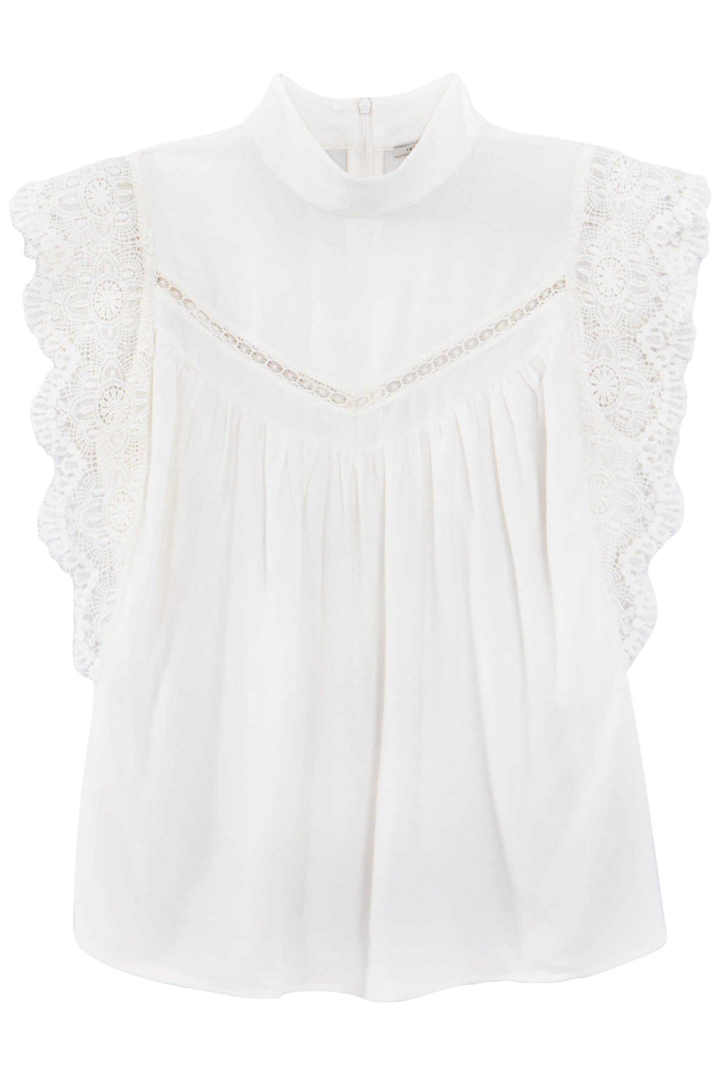 LIMESTONE LENZING™ ECOVERO™ TOP WITH GUIPURE LACE 4