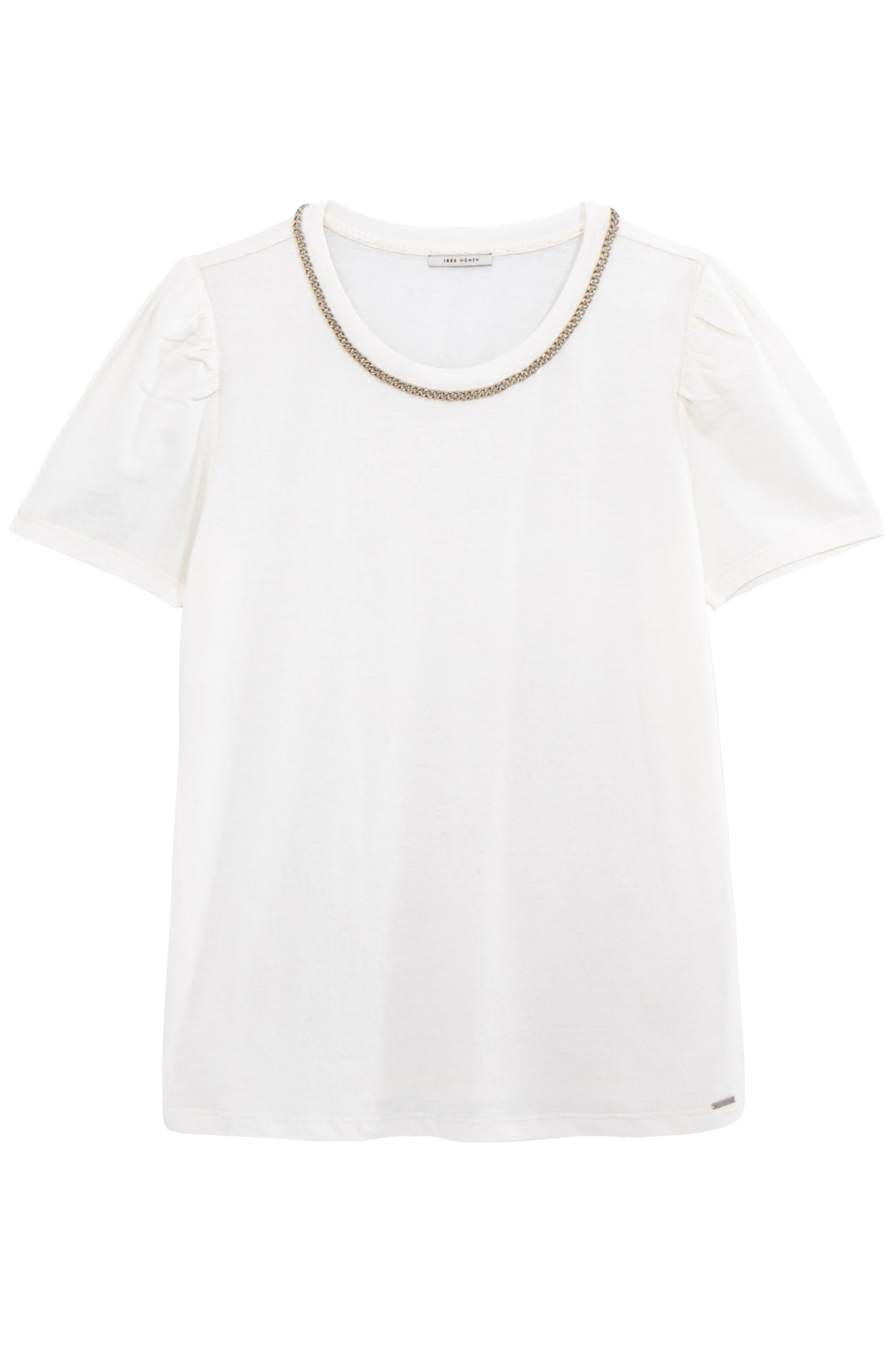 OFF-WHITE T-SHIRT WITH CHAIN COLLAR 4