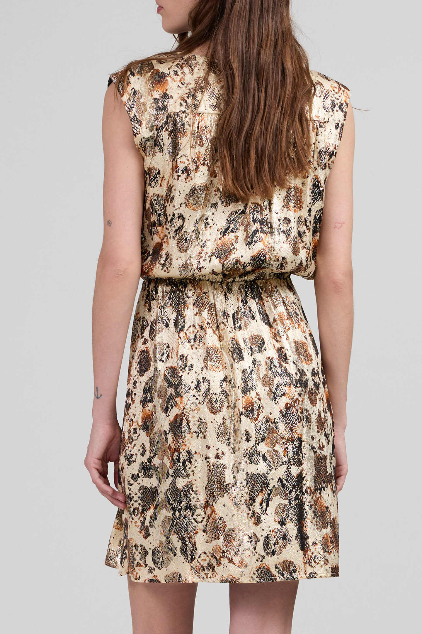 PURE EDITION – GOLD PYTHON PRINT DRESS 2