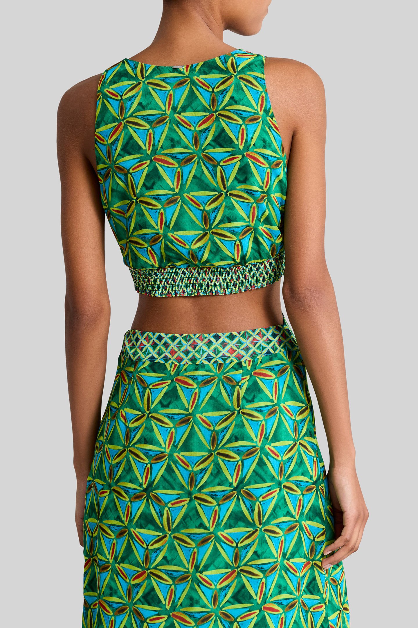 MINT RECYCLED DRESS WITH PARADISE PRINT 6