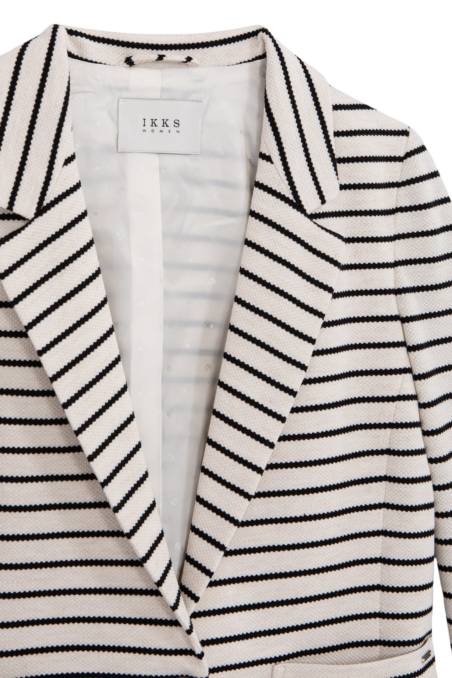 ECRU AND BLACK STRIPED SUIT JACKET 7