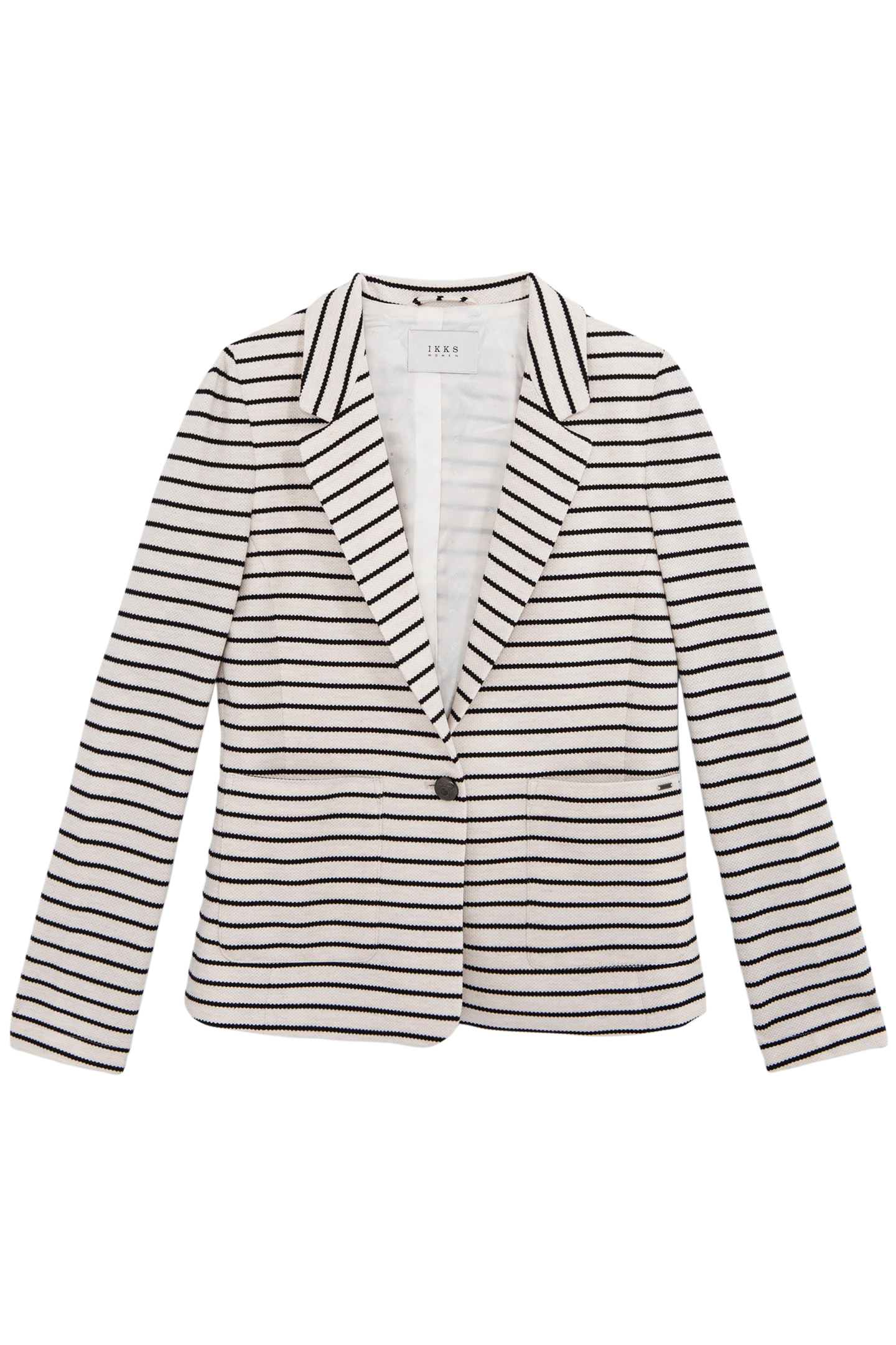 ECRU AND BLACK STRIPED SUIT JACKET 4