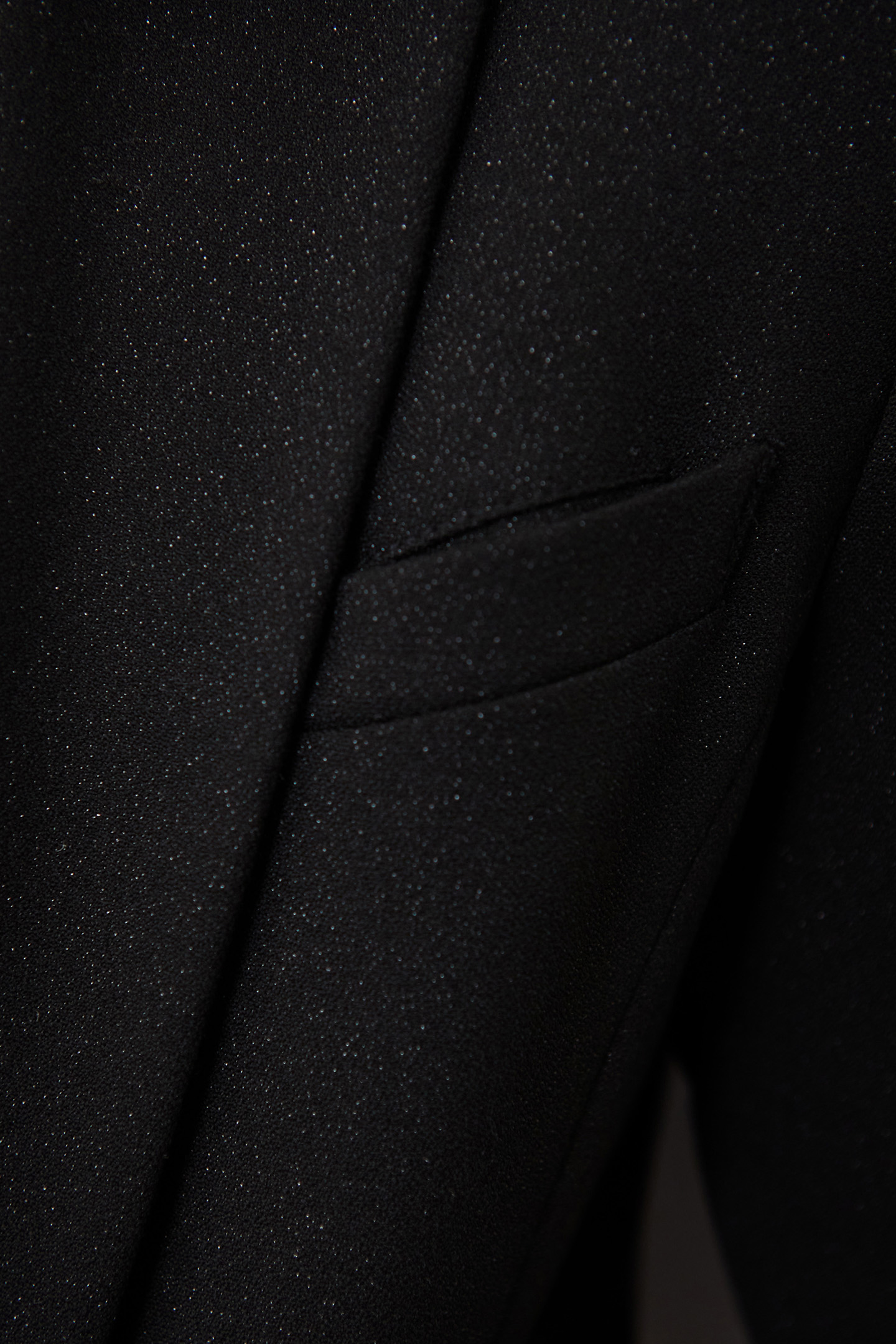 METALLIC BLACK FABRIC LONG SUIT JACKET 8
