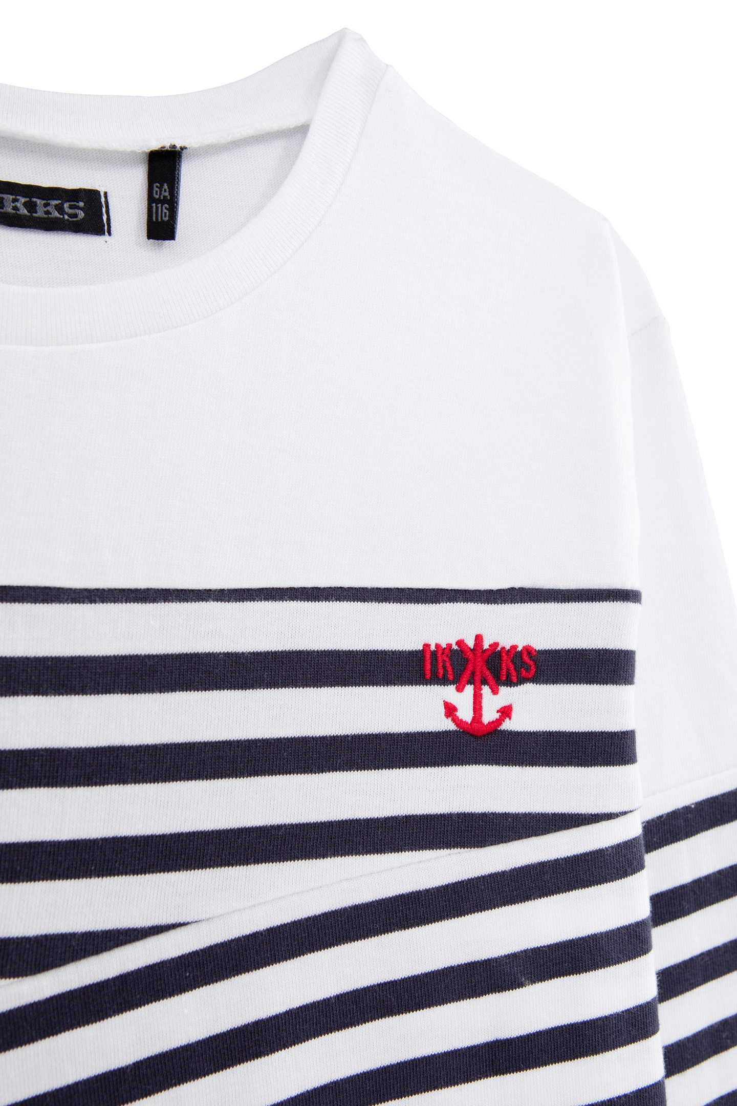 BOYS’ NAVY ORGANIC COTTON T-SHIRT, CUT-OUTS AND EMBROIDERY 4