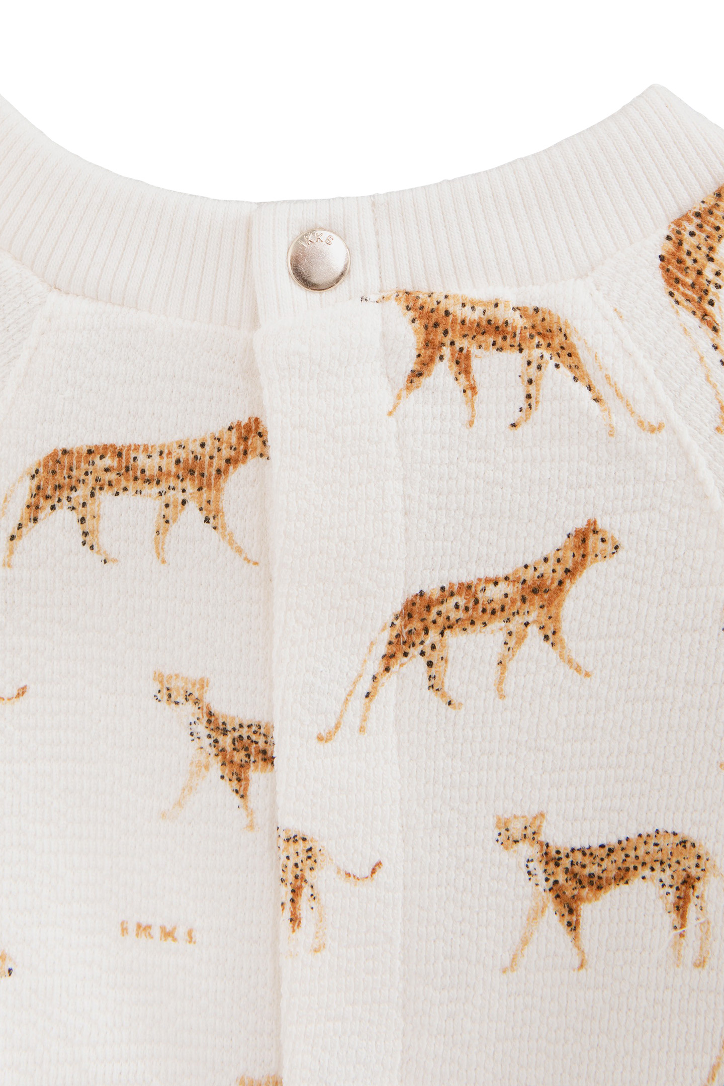 BABY GIRLS’ ECRU ORGANIC COTTON SWEATSHIRT, PANTHER PRINT 6