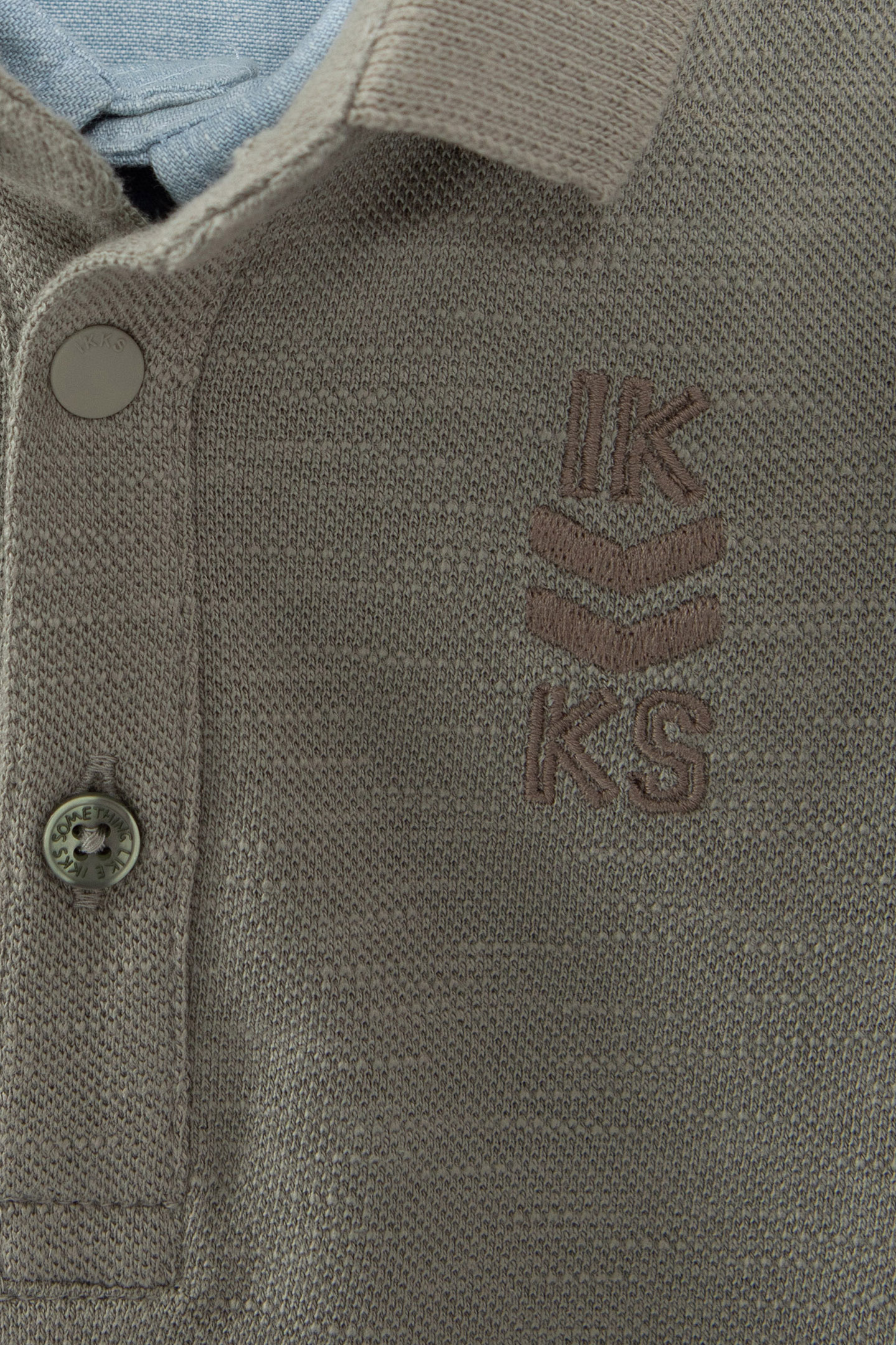 BABY BOYS’ KHAKI POLO SHIRT, TROMPE-L’OEIL SHIRT COLLAR 5