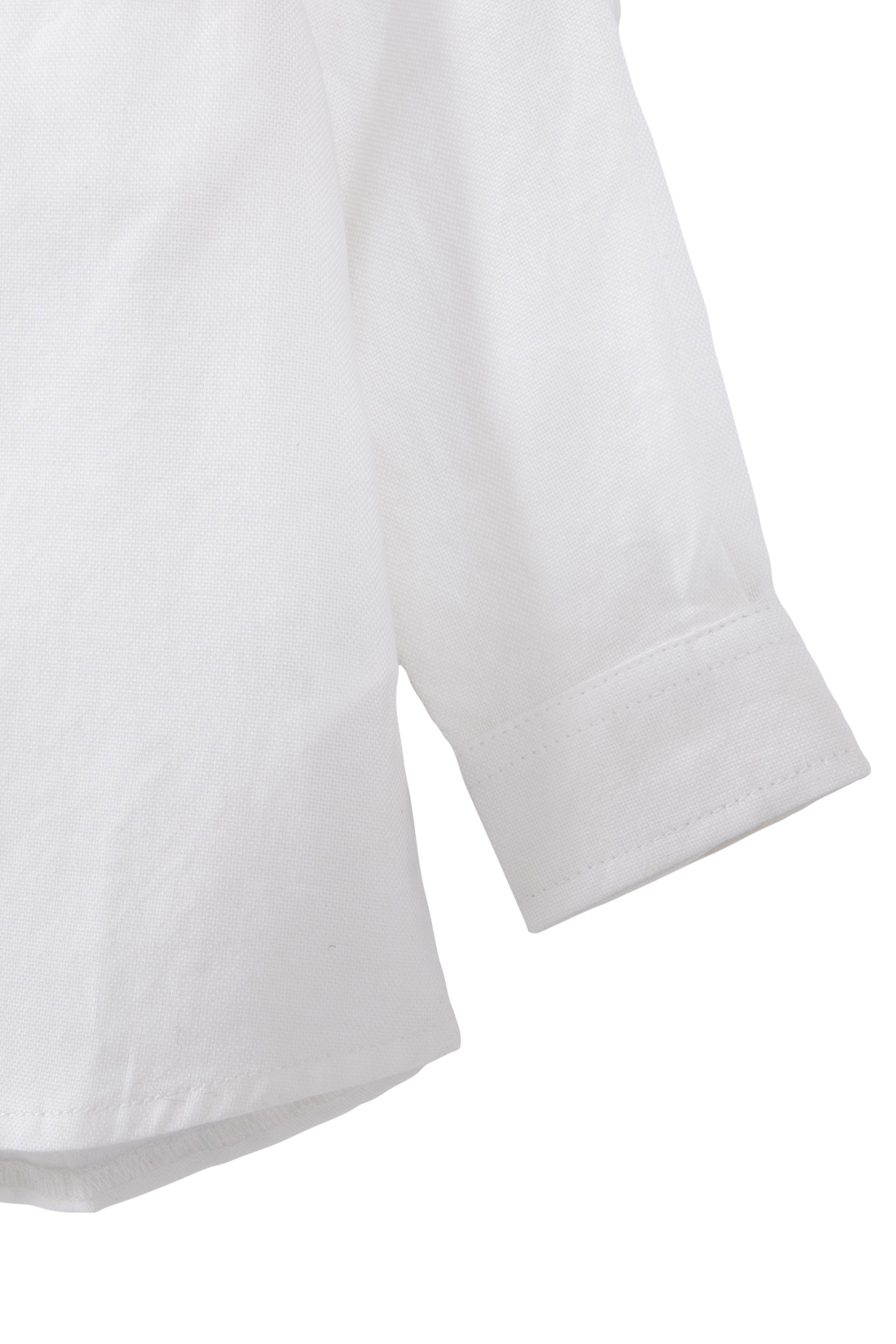 BABY BOY TWO-PLY MAO COLLAR WHITE SHIRT 5