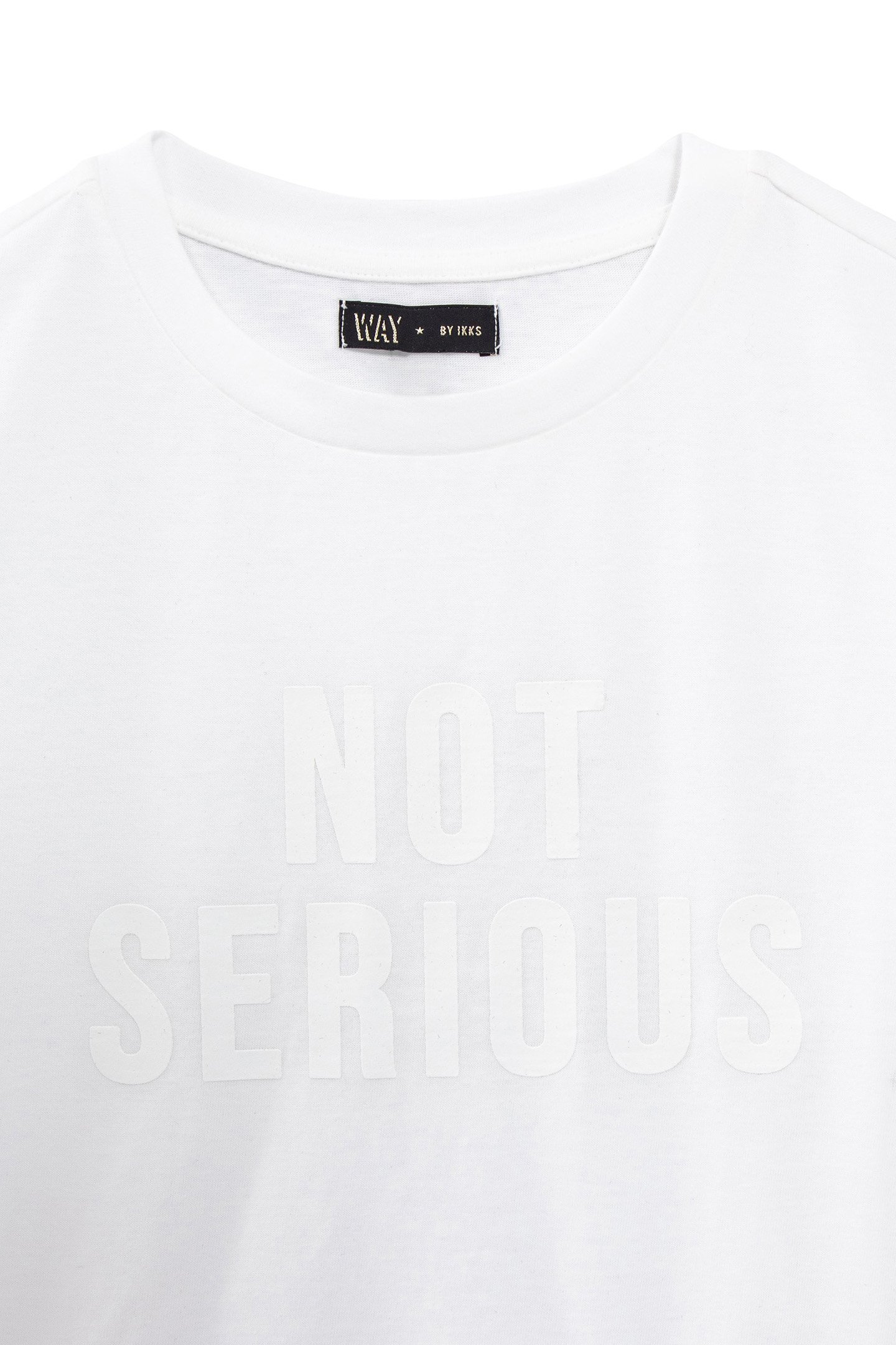 GIRLS’ OFF-WHITE ORGANIC COTTON T-SHIRT WITH RUBBER IMAGE 3