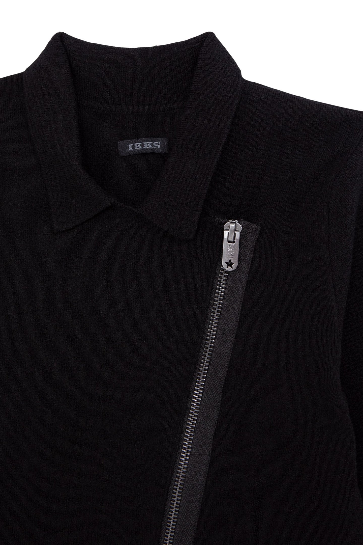 GIRLS’ BLACK BIKER-STYLE CARDIGAN WITH ZIP DECOR 3
